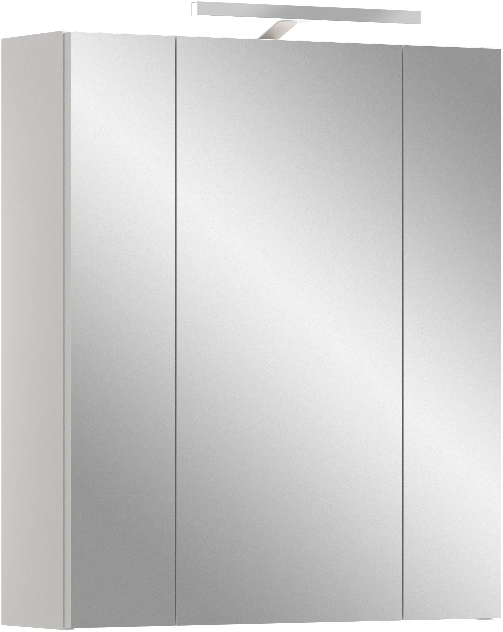 welltime Spiegelschrank "FLORENZ, inkl. Beleuchtung, Breite 60 cm, 3 Spiegeltüren" TOPSELLER, in verschiedenen Farben erhältlich, Badmöbel,