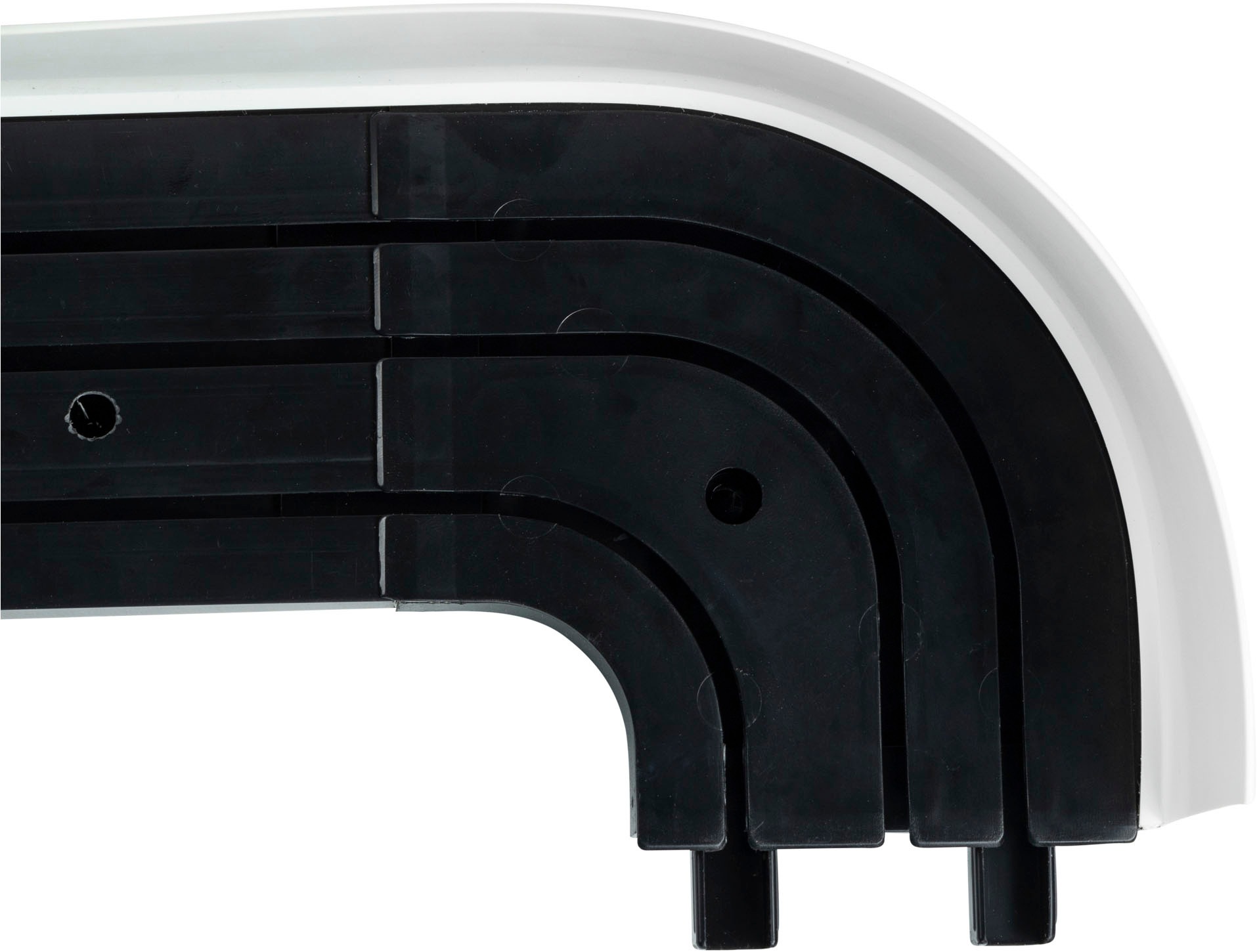 SN DECO GROUP Vorhangschiene »SH3«, 3 läufig-läufig, Fixmaß, Set 3-läufig,inkl. Rundbögen, Blende 5 cm, vorgebohrt, Innenlauf