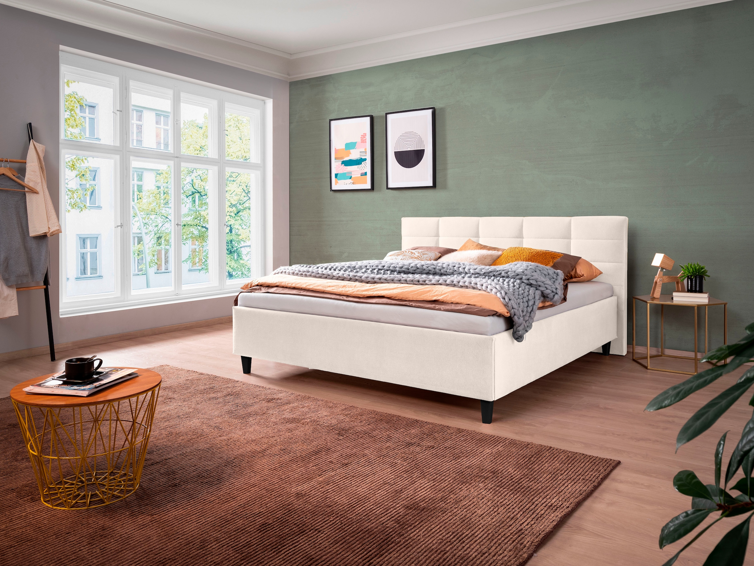 alina Polsterbett »Ricardo« Füße schwarz