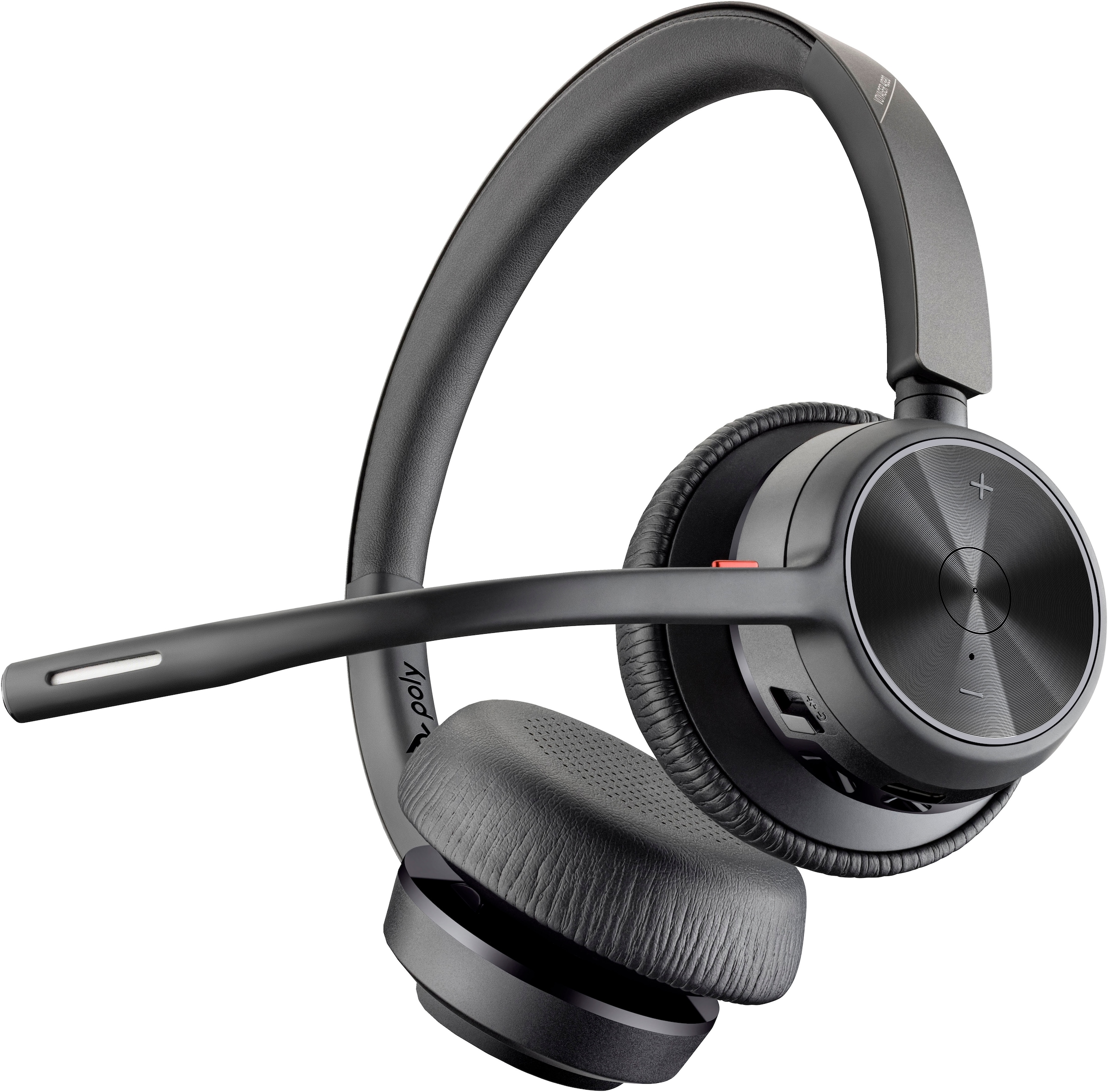HP Kopfhörer »Poly Voyager 4320 UC Stereo USB-A Headset +BT700 USB-A Adapter +Ladest«, Bluetooth, Freisprechfunktion-Rauschunterdrückung-Sprachsteuerung