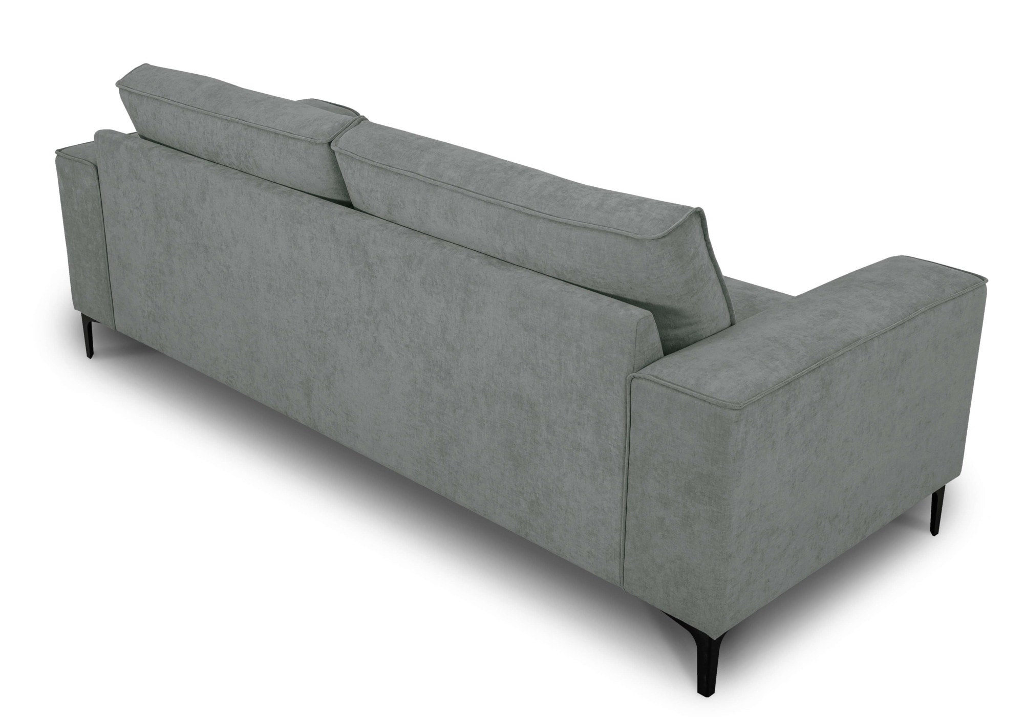 Places of Style 3-Sitzer »3er Sofa Oland, Struktur, Flachgewebe, Luxus-Microfaser, Boucle«, 224 cm, Wellenunterfederung, Skandi-Design, Metallfüße