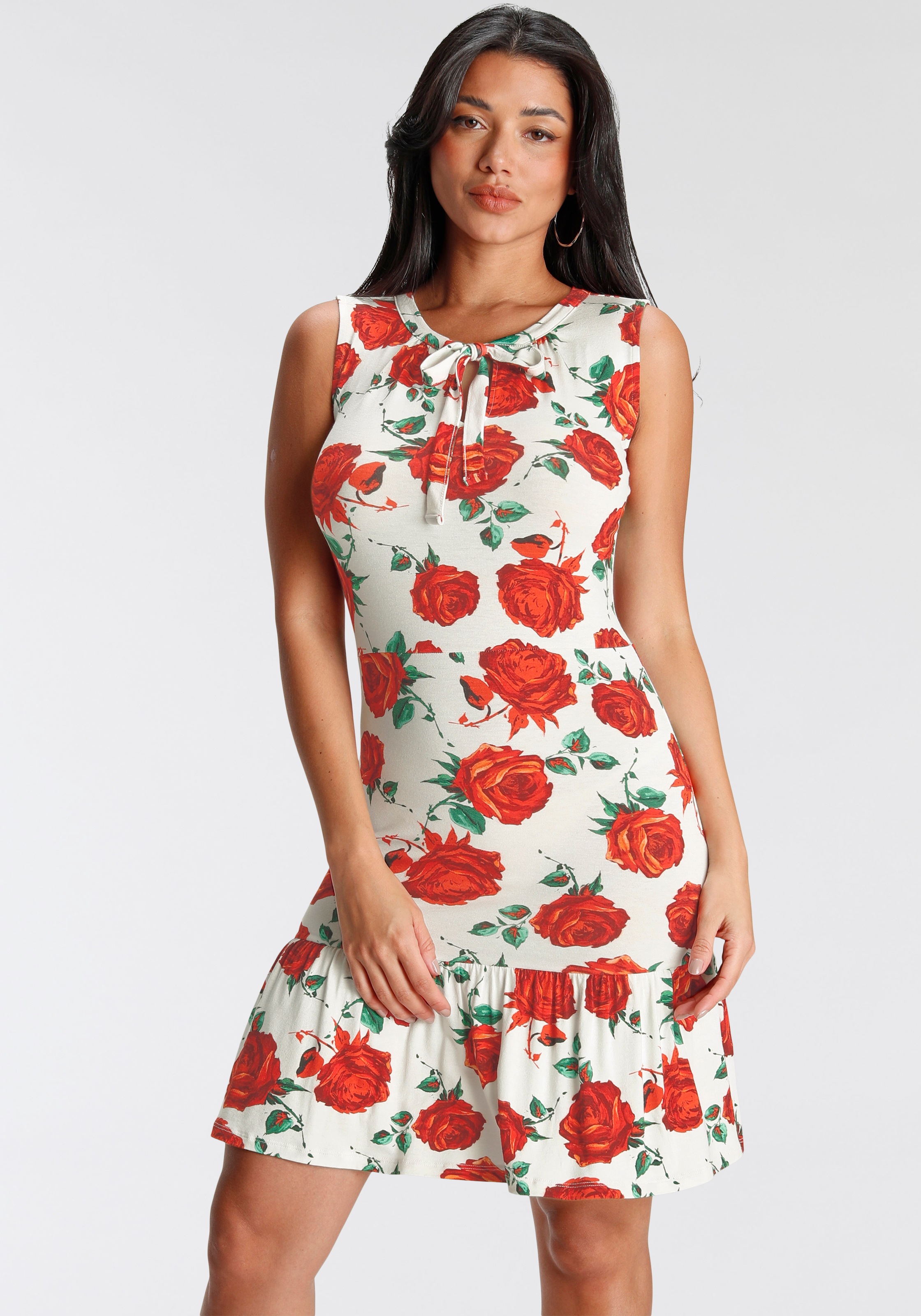 Melrose Jerseykleid, mit Knoten-Detail am Ausschnitt - NEUE KOLLEKTION kaufen