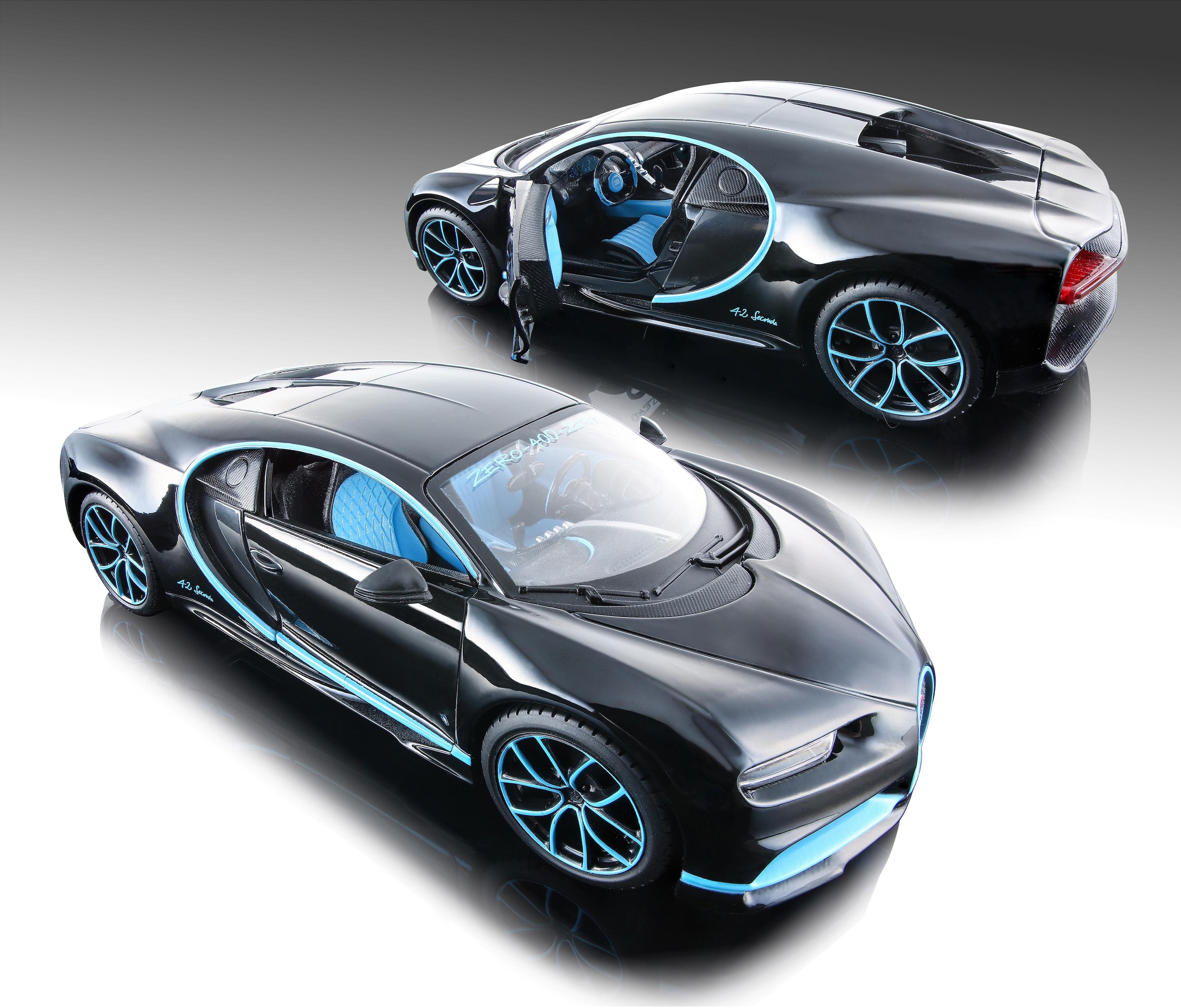 Maisto® Sammlerauto »Bugatti Chiron, 1:24, schwarz«, 1:24, aus Metallspritzguss