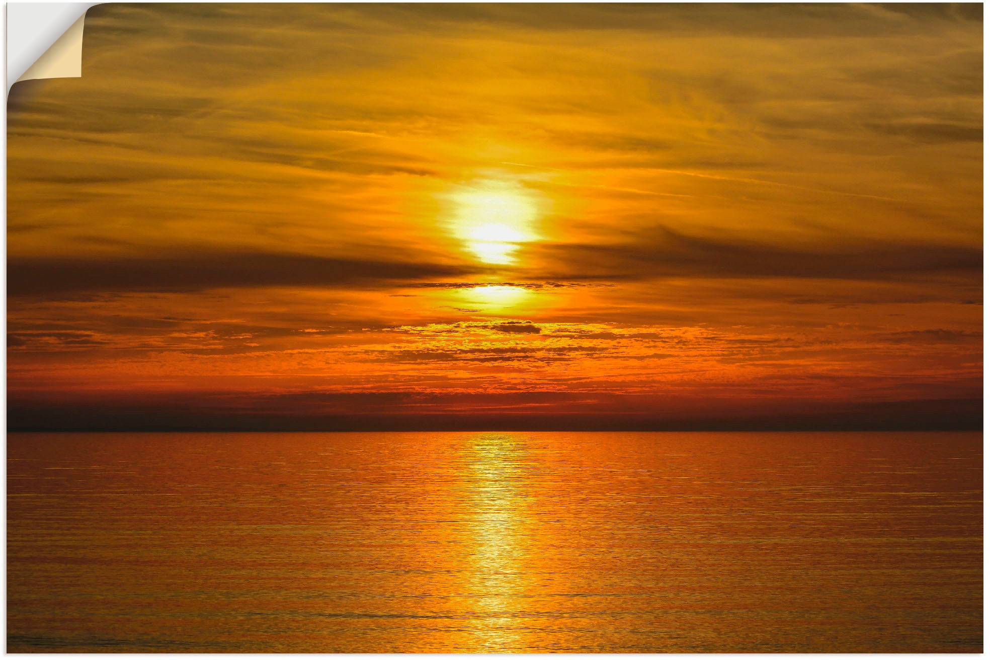 Artland Wandbild »Sonnenuntergang am Meer«, Gewässer, (1 St.), als Alubild,  Leinwandbild, Wandaufkleber oder Poster in versch. Größen bei OTTO