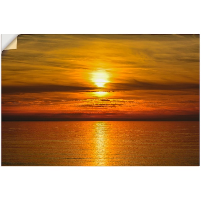 Artland Wandbild »Sonnenuntergang am Meer«, Gewässer, (1 St.), als Alubild,  Leinwandbild, Wandaufkleber oder Poster in versch. Größen bei OTTO