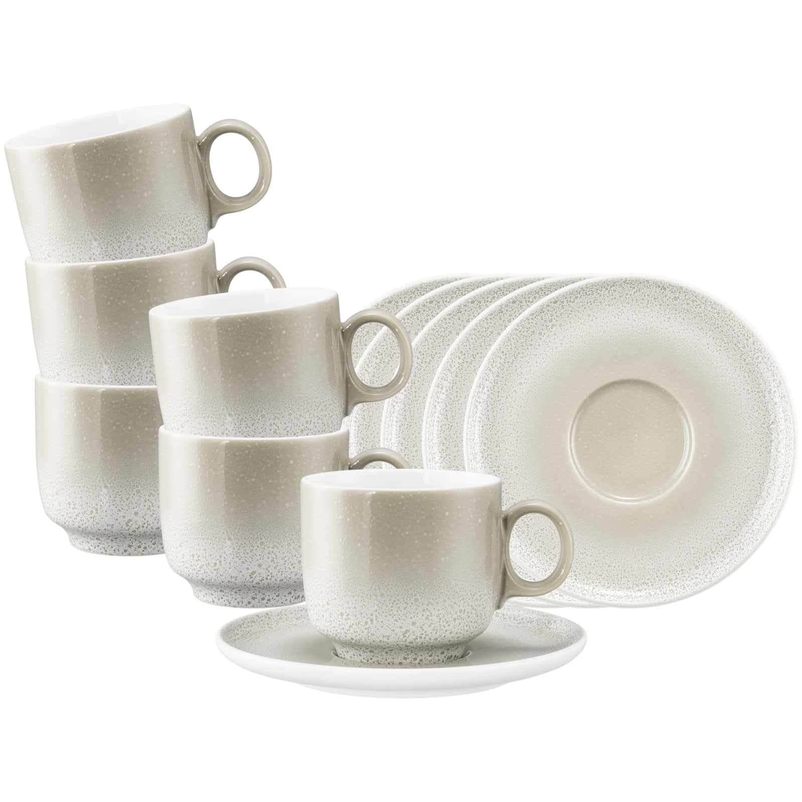 Seltmann Weiden Tasse »Cappuccinotassen mit Untertassen Sento Home 300 ml 6er Set« Spülmaschinengeeignet, Mikrowellengeeignet, Ofenfest, Salamandergeeignet, Kühlschrankgeeignet, Gefrierschrankgeeignet