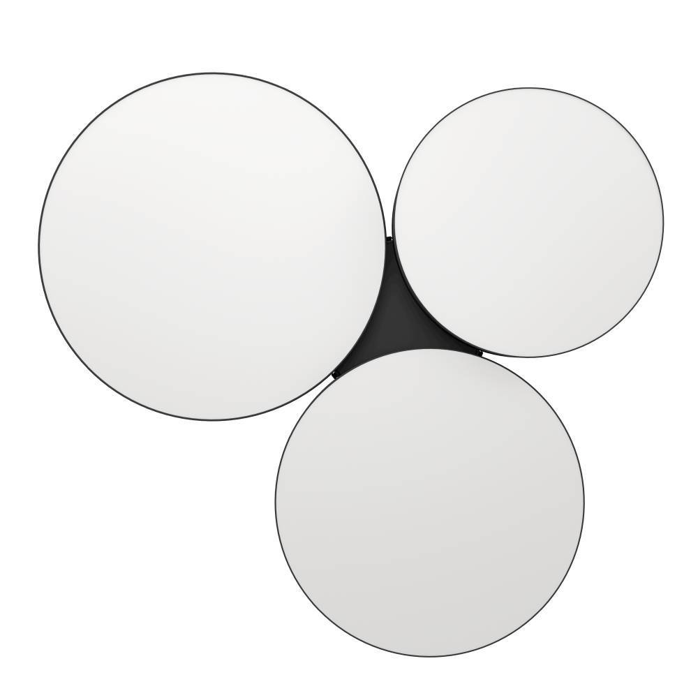 EGLO Deckenleuchte »BARBANO-Z Deckenlampe, schwarz weiß, ZigBee 3.0, Disco-Modus, Timer«, 3 flammig, Leuchtmittel LED-Modul | LED fest integriert, App und Sprachsteuerung Alexa, 60,5 x 56,5 x 9 cm, exkl. Fernbedienung