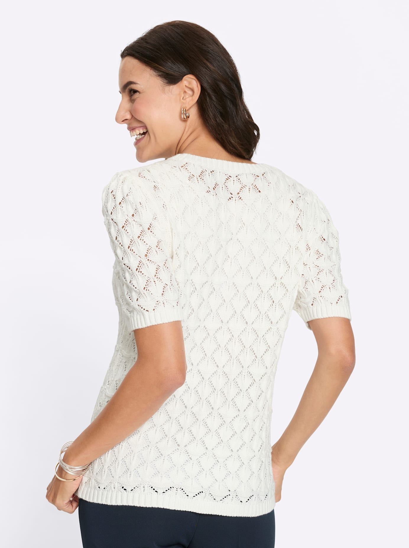 Inspirationen Ajourpullover »Baumwoll-Pullover«