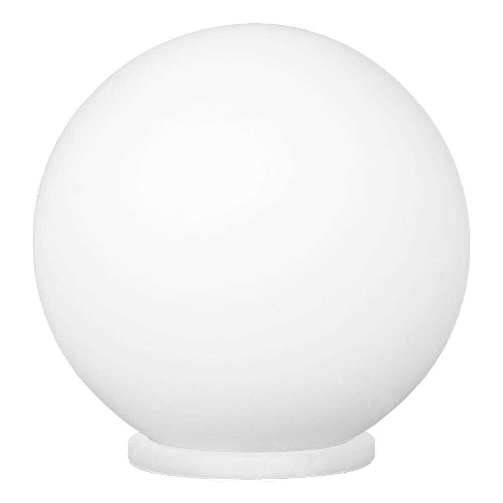 EGLO Tischleuchte »RONDO Tischlampe, Metall in weiß, Glas in Opal matt weiß, E27«, 1 flammig, Leuchtmittel E27 | Leuchtmittel wechselbar-ohne Leuchtmittel, Nachttischlampe, zeitloses Design, modern, schlicht, 20x20cm