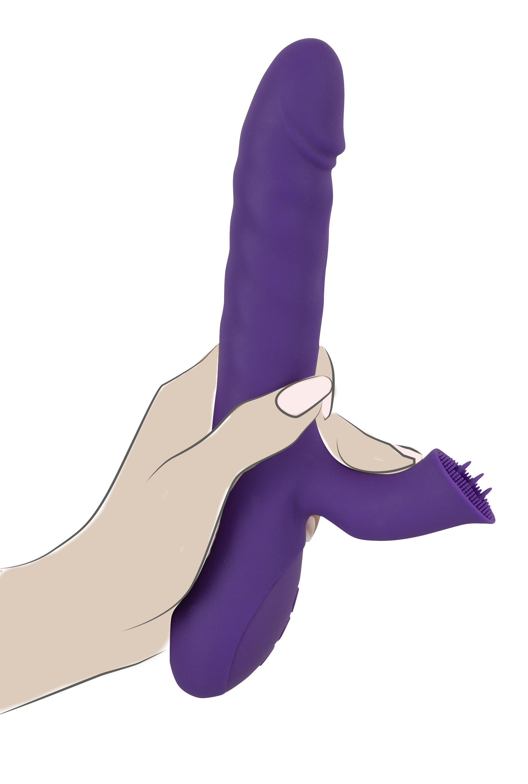 Sweet Smile Vibrator »Stoßvibrator mit Klitorisreizer Thrusting & Rotating Pearl Vibrator«