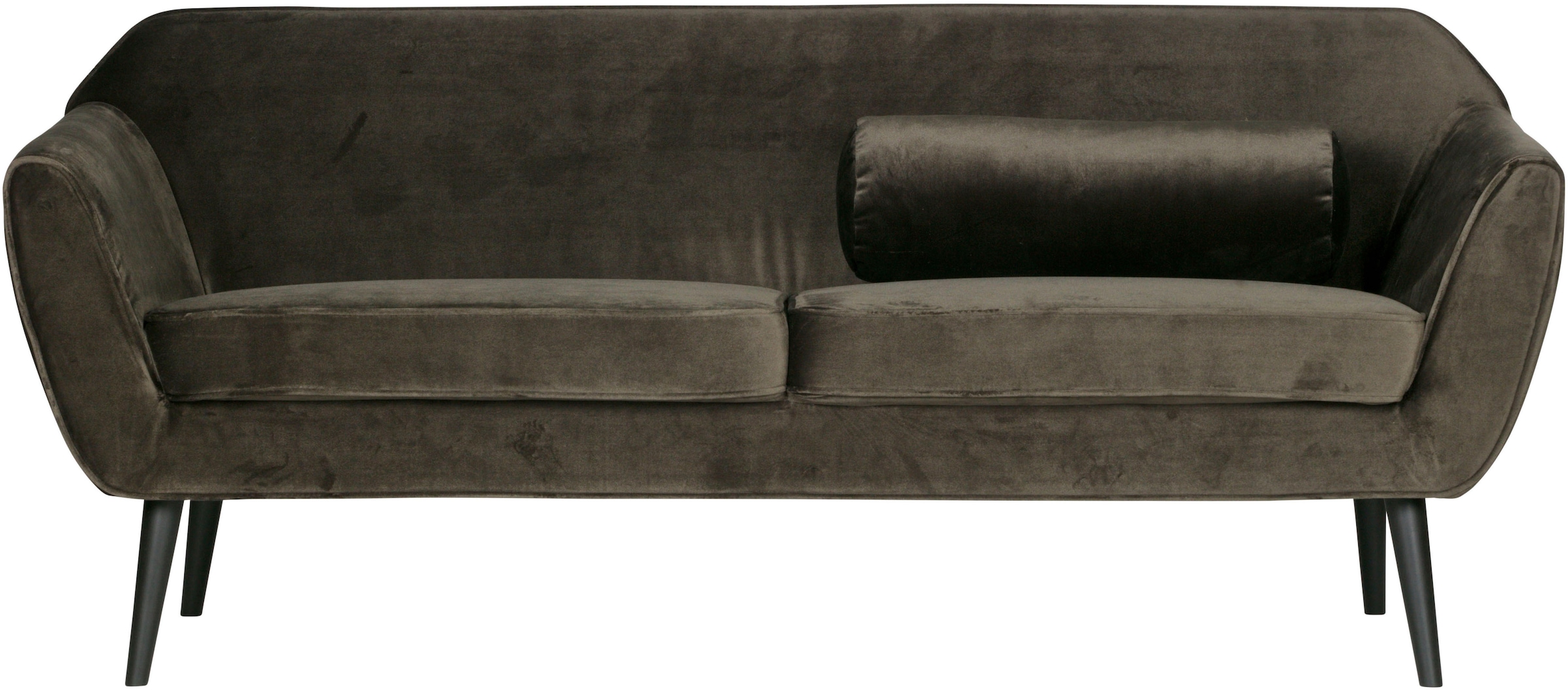 WOOOD 2,5-Sitzer »Rocco Velvet-Bezug mit Buchenholzbeinen, H 75 x B 187 x D 82 cm« Maximale Verschleißfestigkeit, mittlere Sitzhöhe, Pfleiglicht