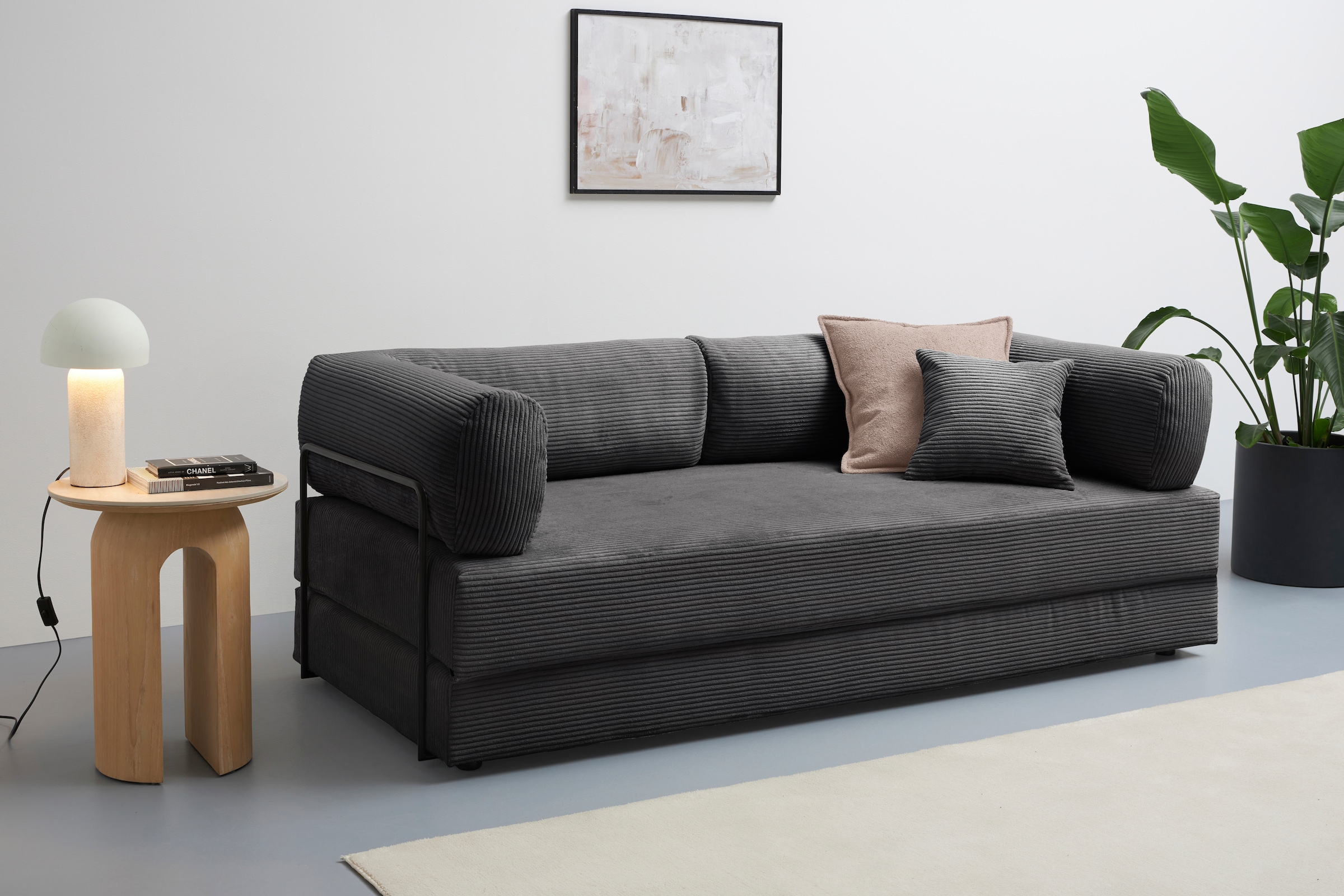 homsy by Ana Johnson Schlafsofa »Folda, Dauerschläfer, Breite 206 cm, Liegefläche 181x198 cm« mit Bett-/Schlaffunktion, Tonnentaschenfederkern mit Boxspringaufbau