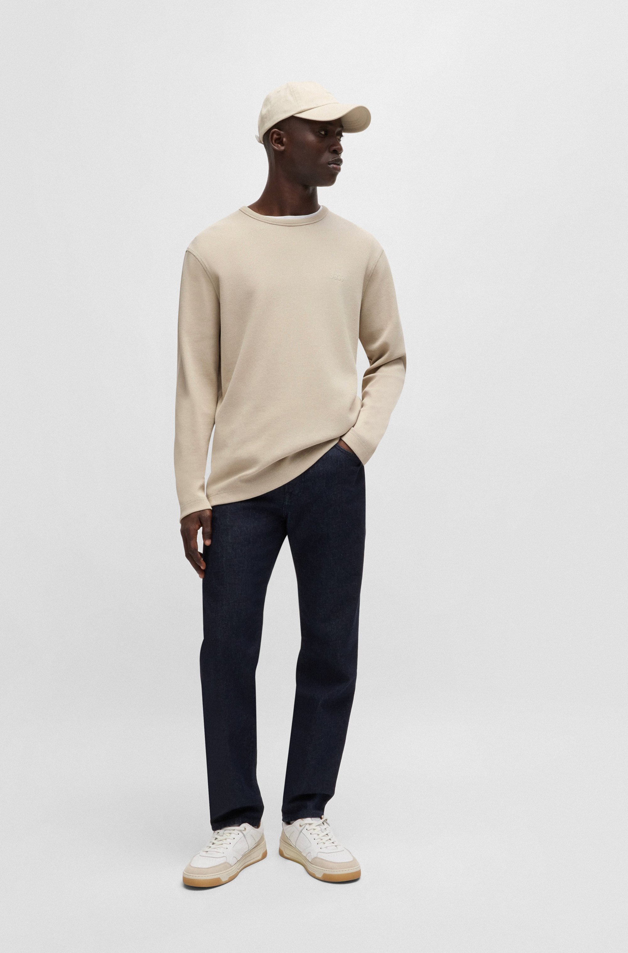 BOSS ORANGE Langarmshirt »Tempesto«, mit BOSS-Stickerei