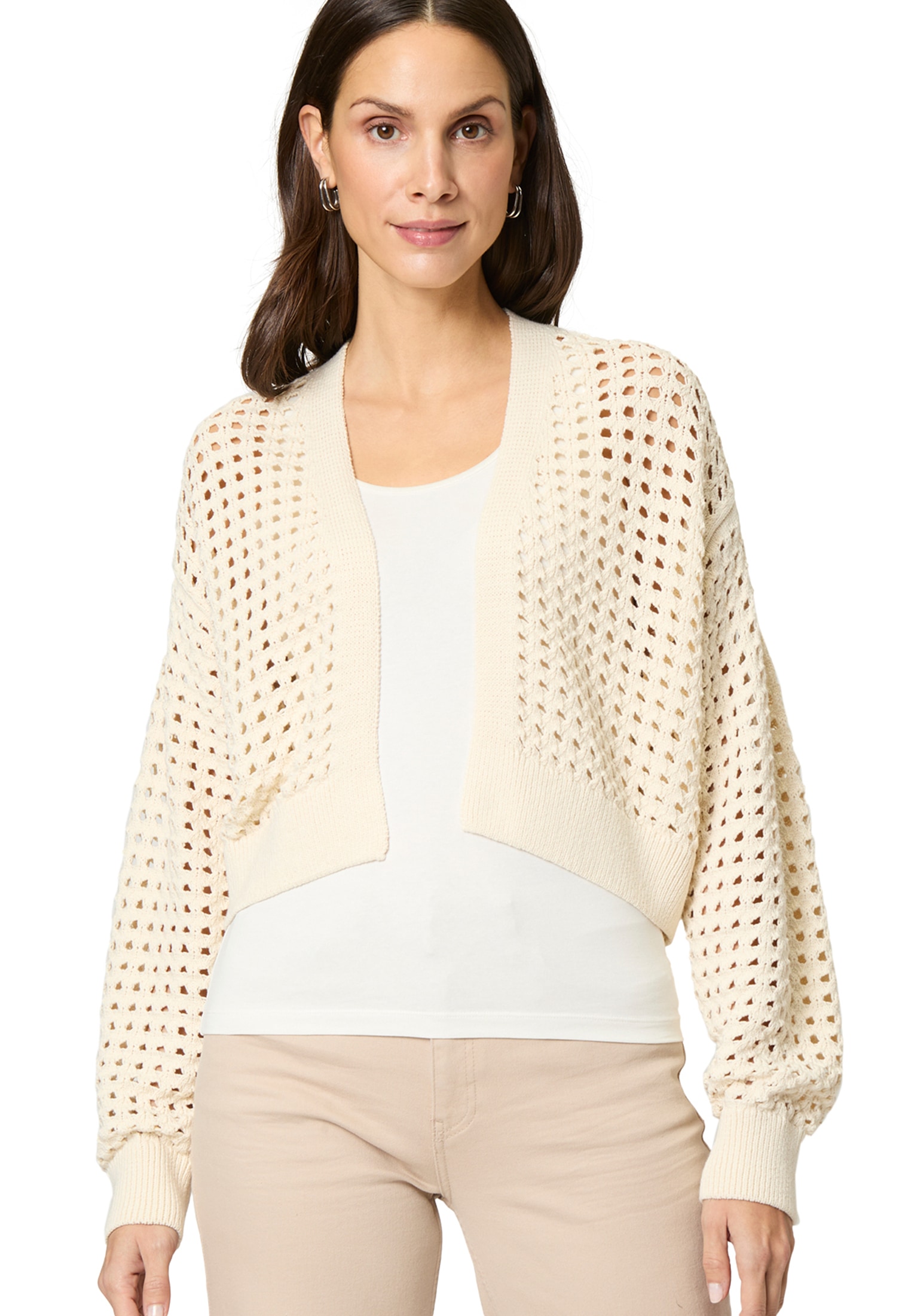Zero Strickjacke »Strickjacke mit Lochmuster«