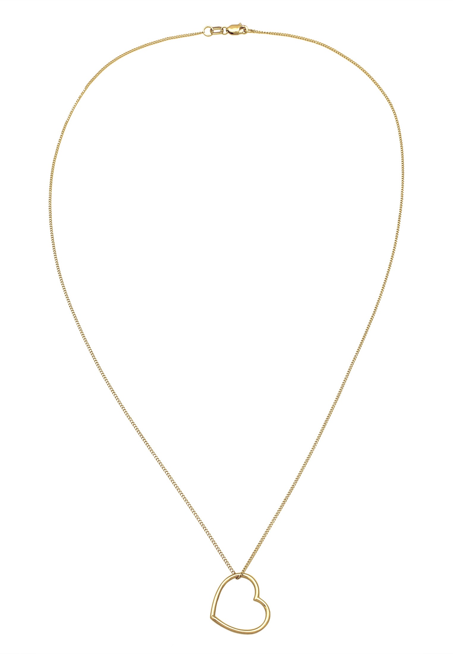 Elli Premium Kette mit Anhänger »Halskette Herz Anhänger 375 Gelbgold«