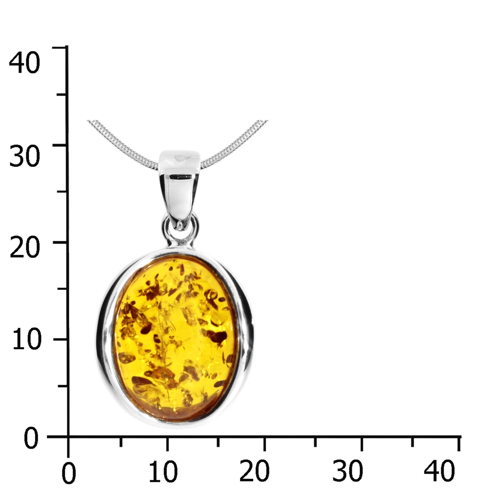 OSTSEE-SCHMUCK Kette mit Anhänger »- Wasa - Silber 925/000 - Bernstein«
