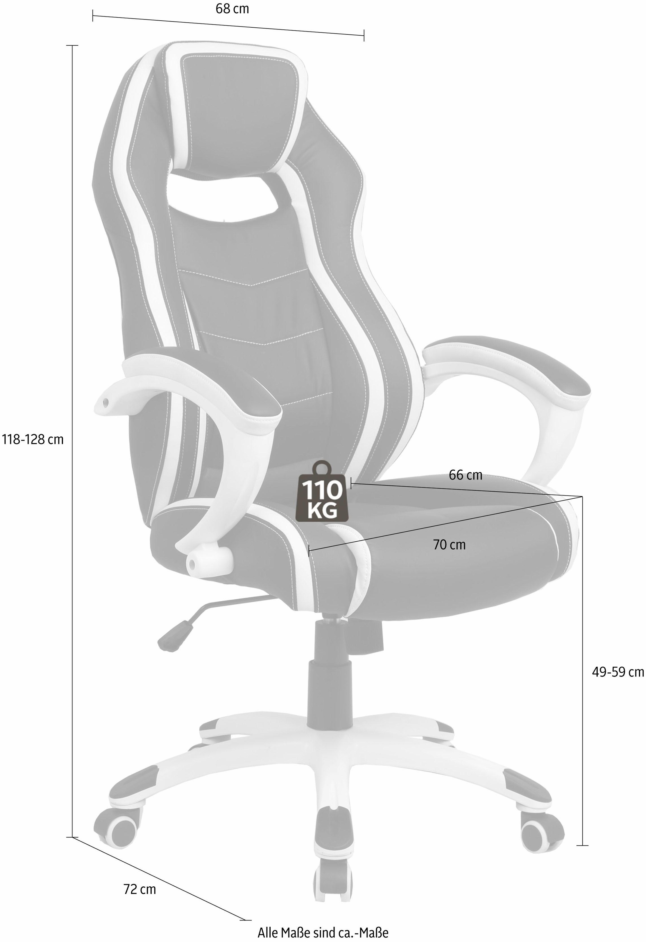 Homexperts Gaming-Stuhl »Silverstone«, "Homexperts Chefsessel Silverstone"