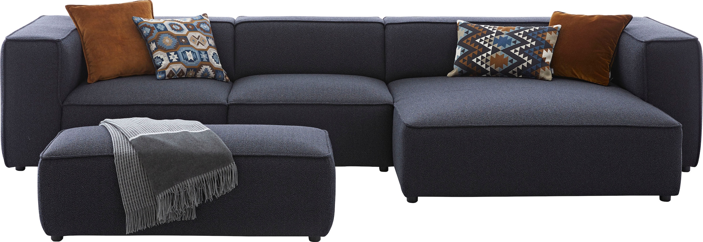 W.SCHILLIG Hocker »around-the-block«, mit eleganter Biese