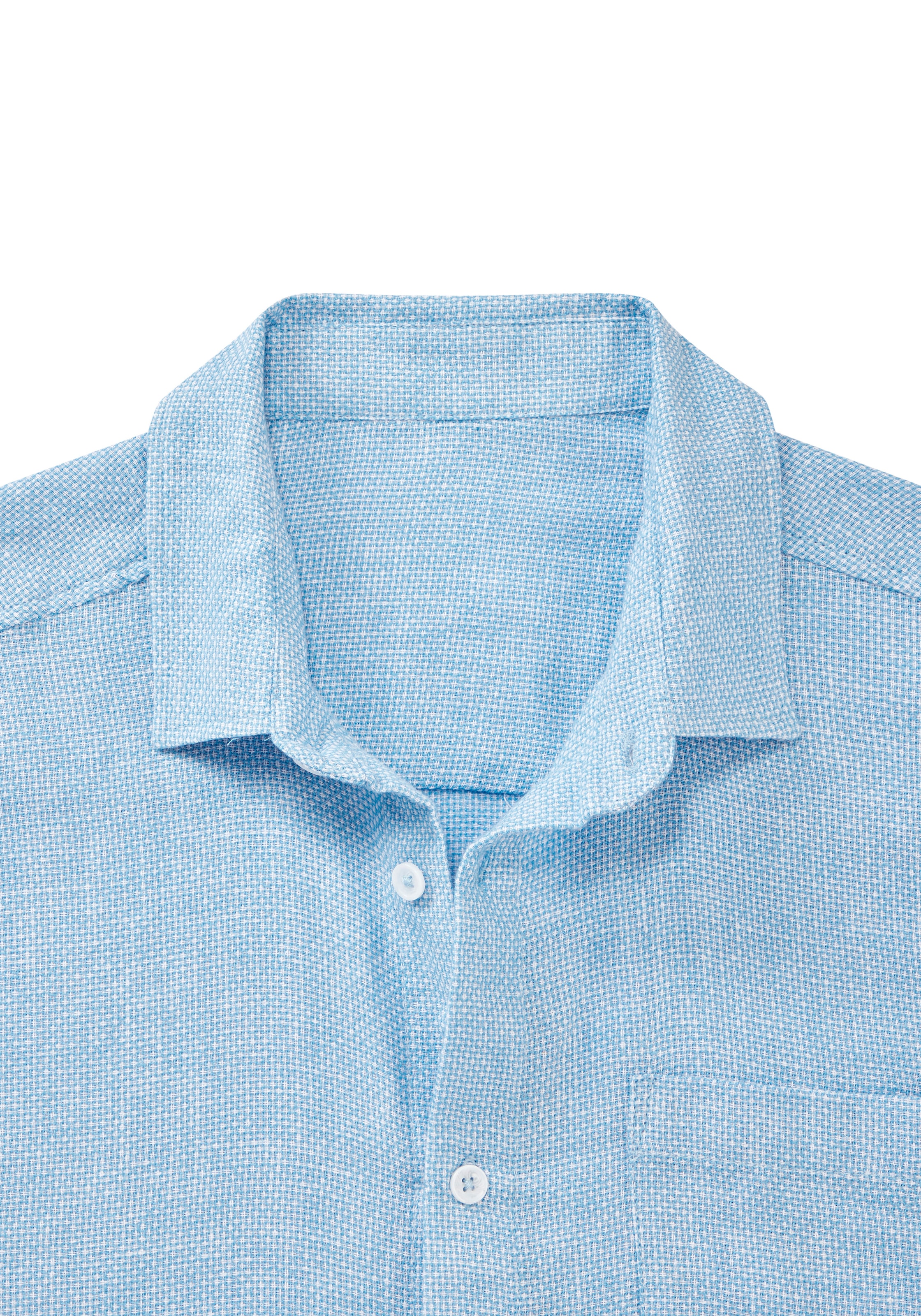 John Devin Leinenhemd », Kurzarmhemd« Luftiges Freizeithemd mit dezentem Muster