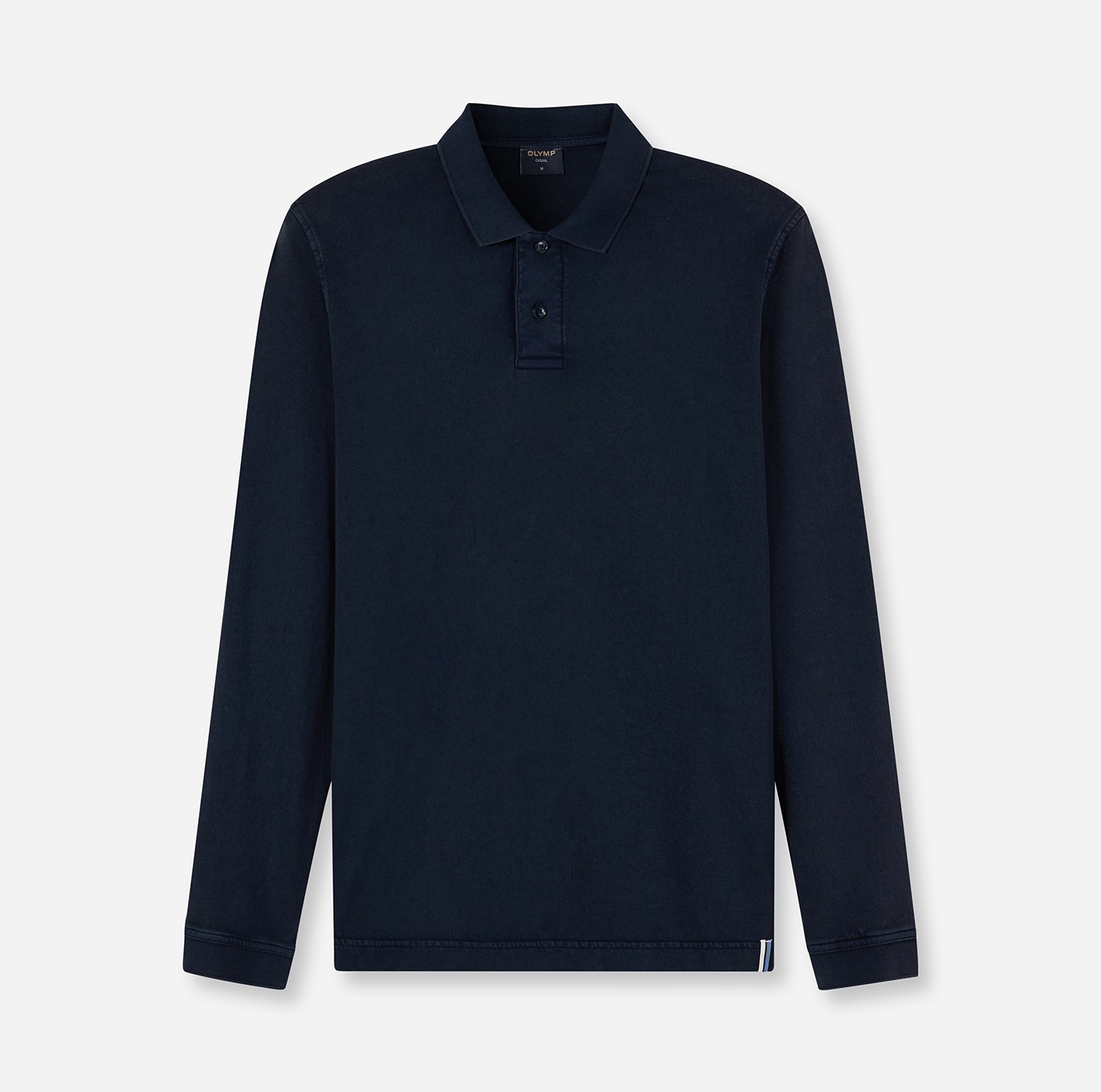 OLYMP Langarm-Poloshirt regular fit, basic, formbeständig