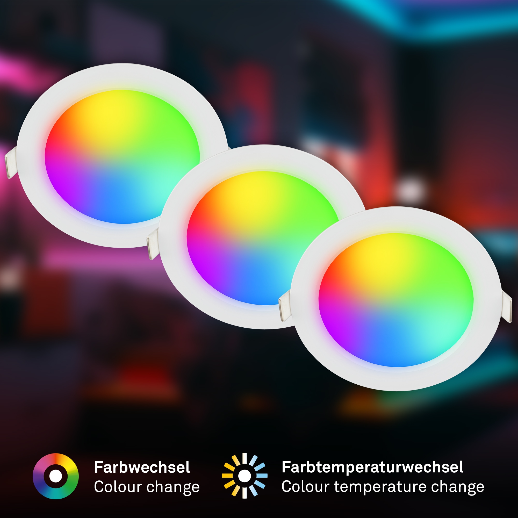 Briloner Leuchten LED Einbauleuchte »FUNGO COLOR 3945036«