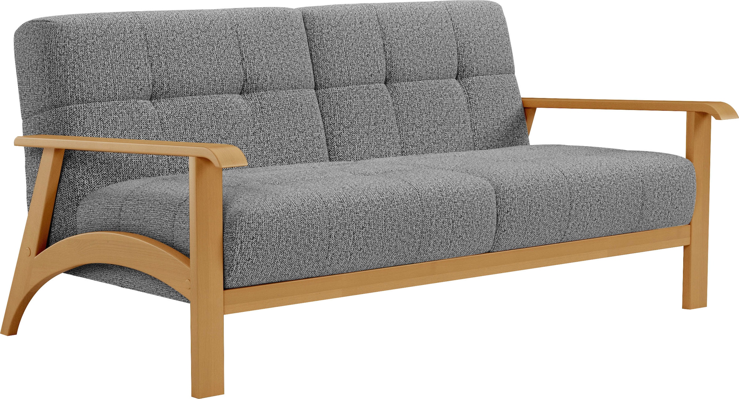 sit&more 2,5-Sitzer »Billund«, Armlehnen aus eichefarbigem Buchenholz, verschiedene Bezüge und Farben