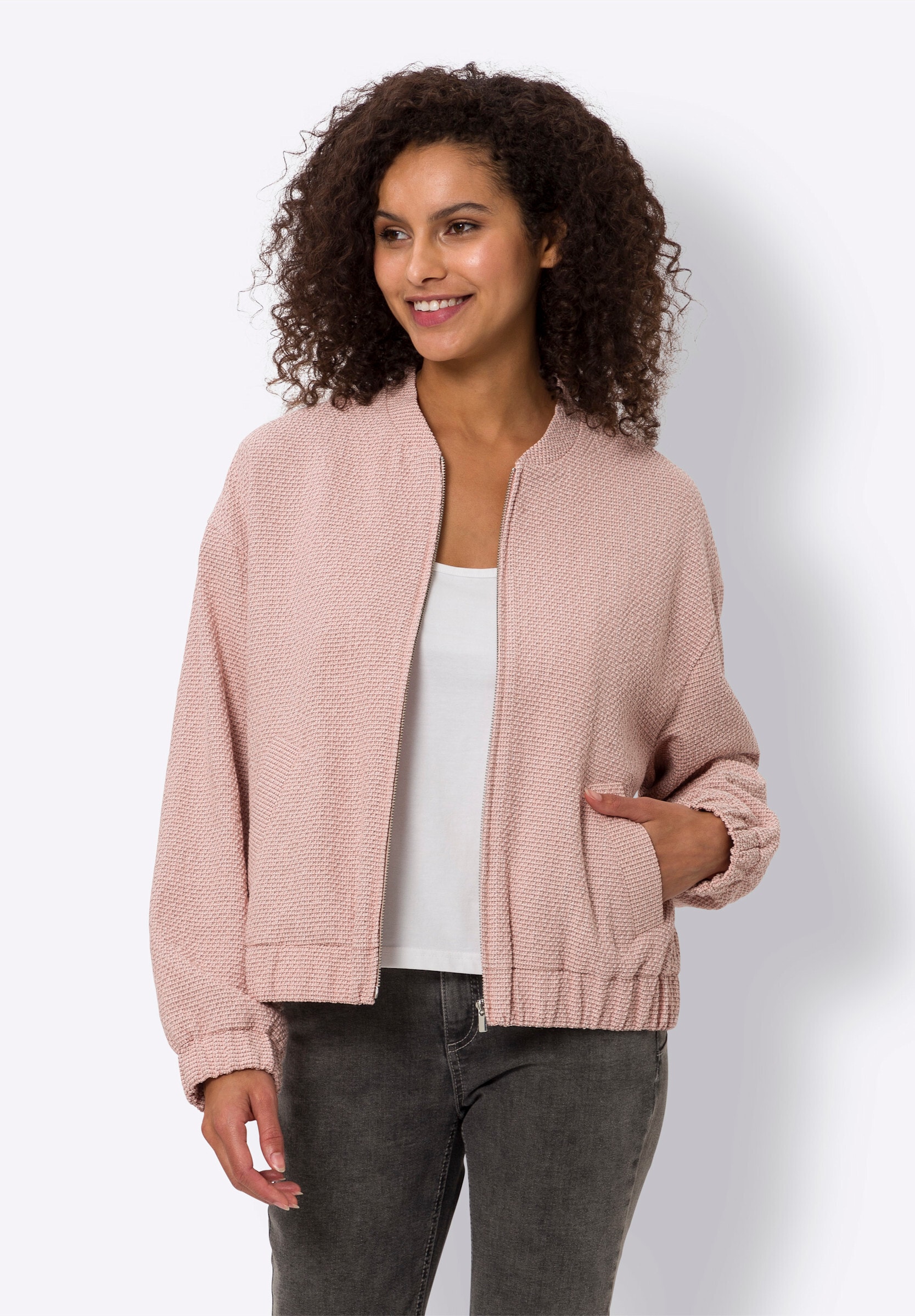 heine Jeansblazer »Blouson Blousonjacke in Bouclé-Qualität«