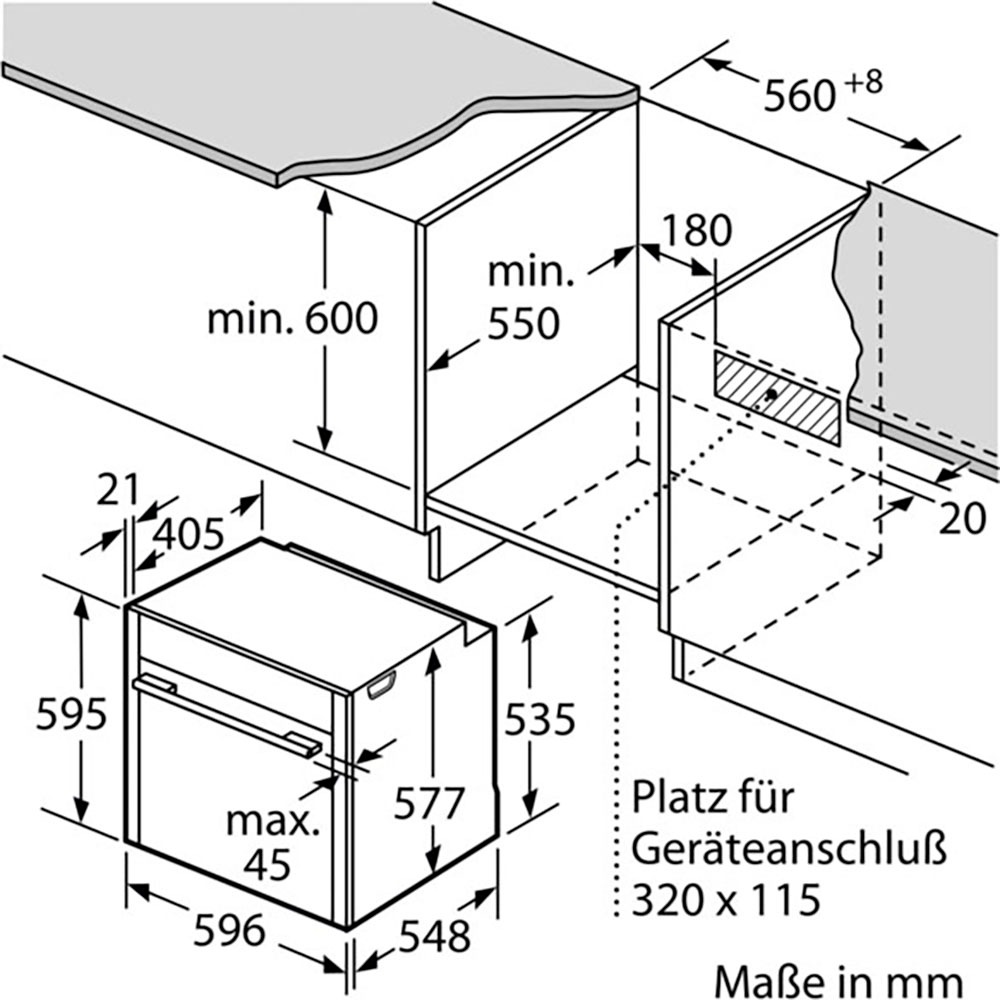 NEFF Einbaubackofen N 70 »B54CR71N0«, mit Teleskopauszug nachrüstbar, Hydrolyse, voll versenkbare Ofentür dank Slide & Hide®, AirFry-Funktion