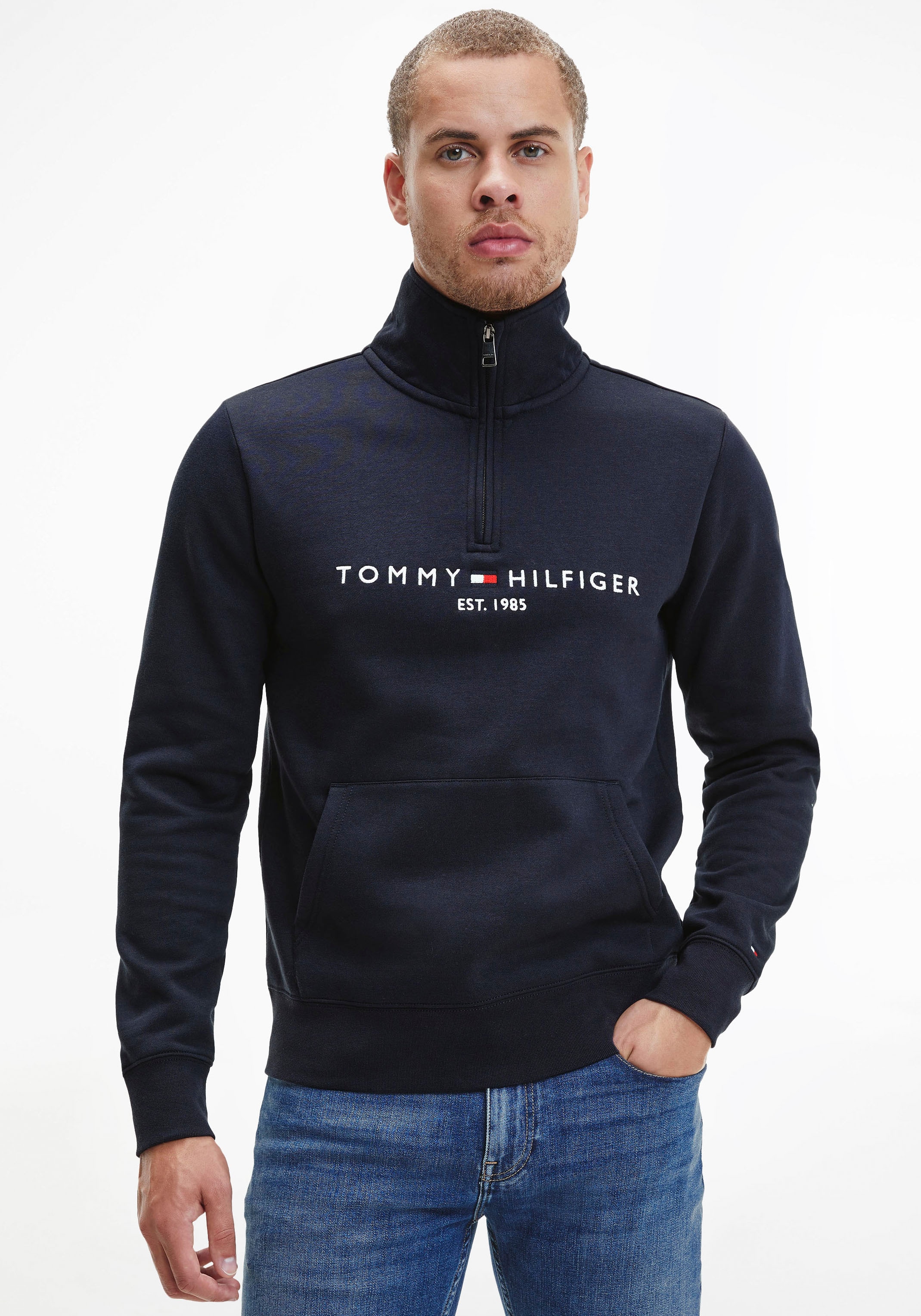 Tommy Hilfiger Sweatshirt »TOMMY LOGO MOCKNECK« online bestellen bei OTTO