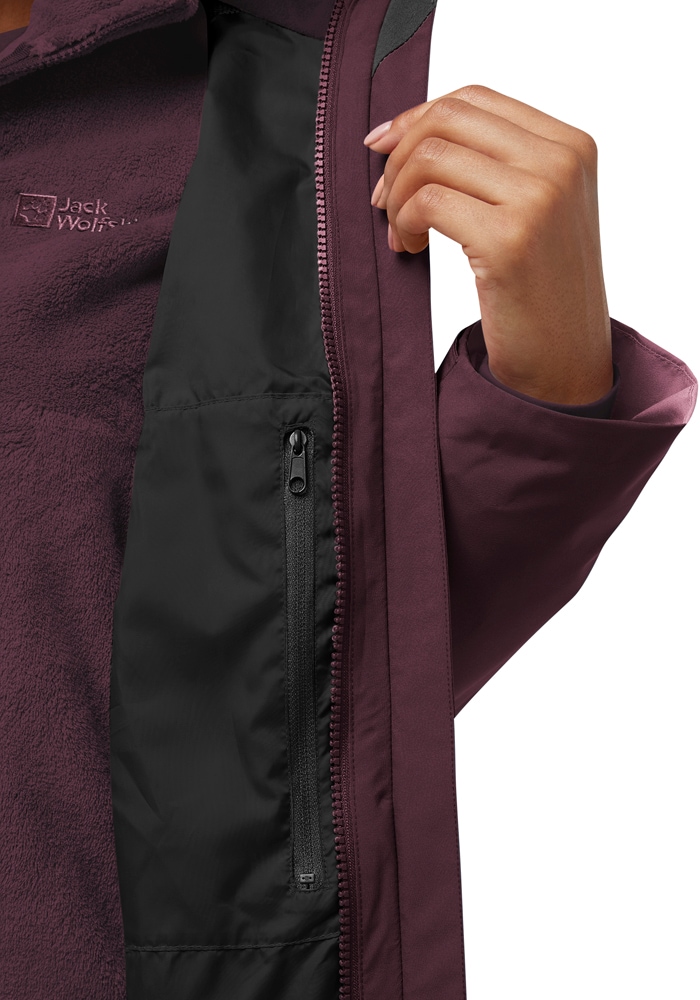 Jack Wolfskin 3-in-1-Funktionsjacke »ROTWAND 3IN1 JKT W«, mit Kapuze
