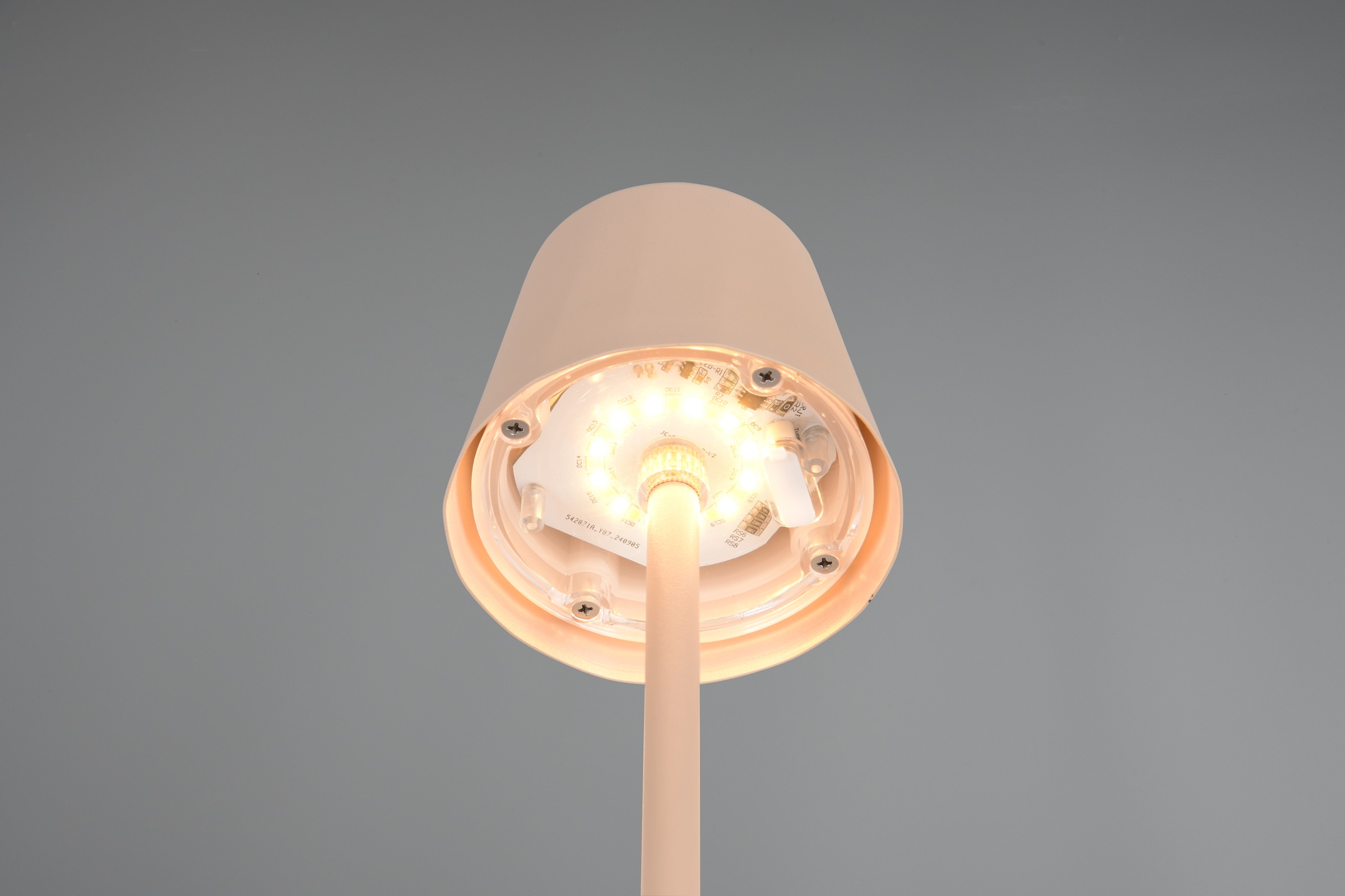 REALITY Leuchten LED Tischleuchte »DIAZ, Outdoor Akku Tischlampe Höhe 21 cm Ø 8,5 cm, IP44, Touchdimmer« LED-Board 1 Stk. Farbwechsler | warmweiß - kaltweiß CCT Lichtfarbe einstellbar 2700-6500K, 160 Lumen, 1,6W, USB Anschluss