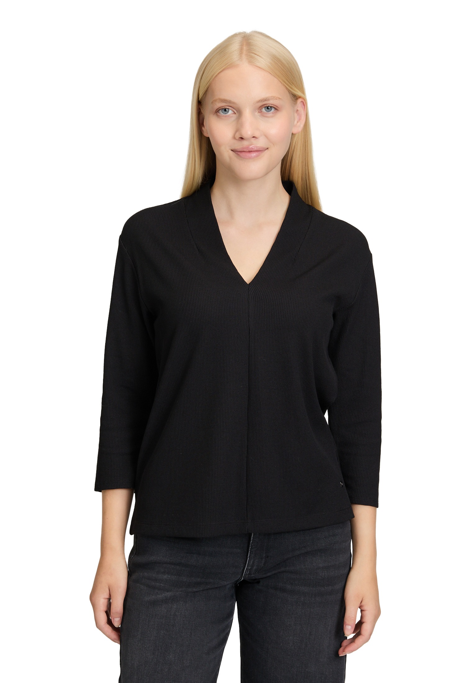 Betty&Co Langarmshirt »Casual-Shirt mit V-Ausschnitt«