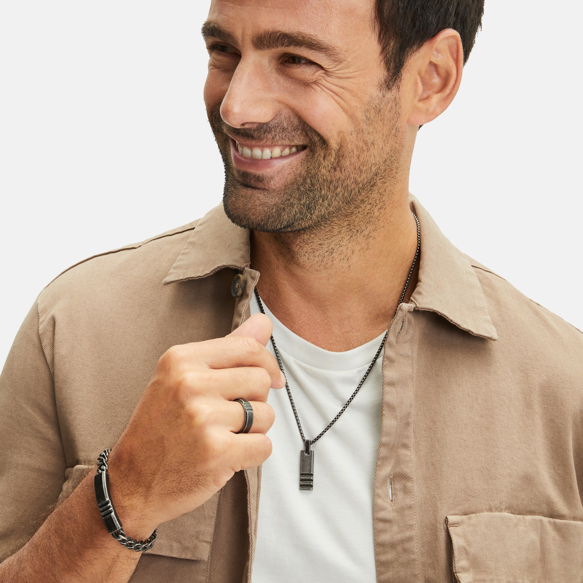 FYNCH-HATTON Kette mit Anhänger »Schmuck Geschenk Edelstahl Halskette Classic Tag«