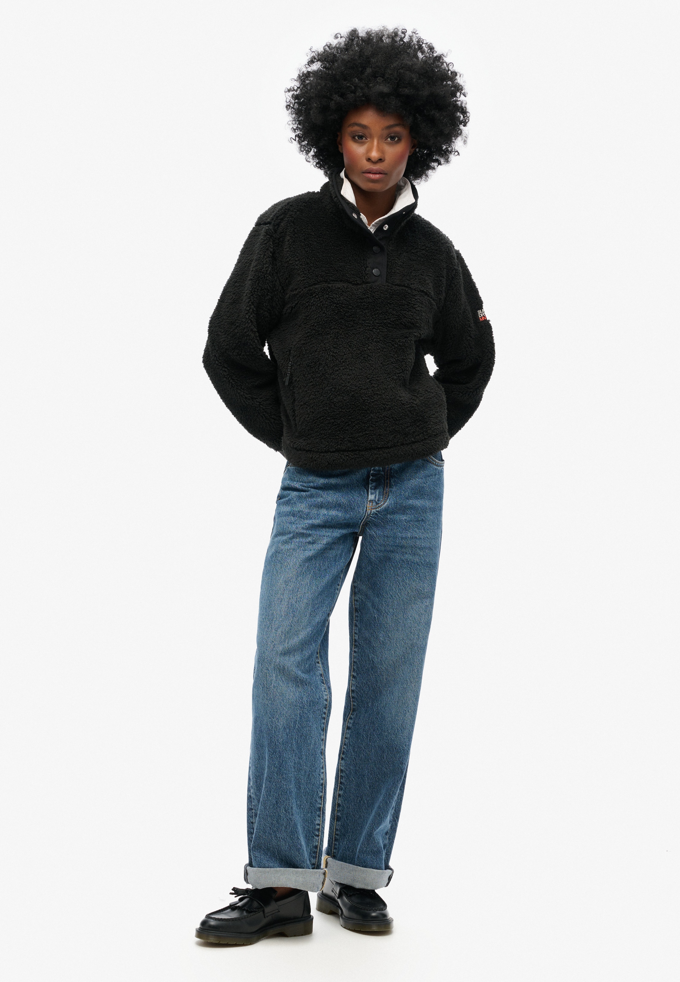 Superdry Fleecepullover »SUPER SOFT HENLEY«