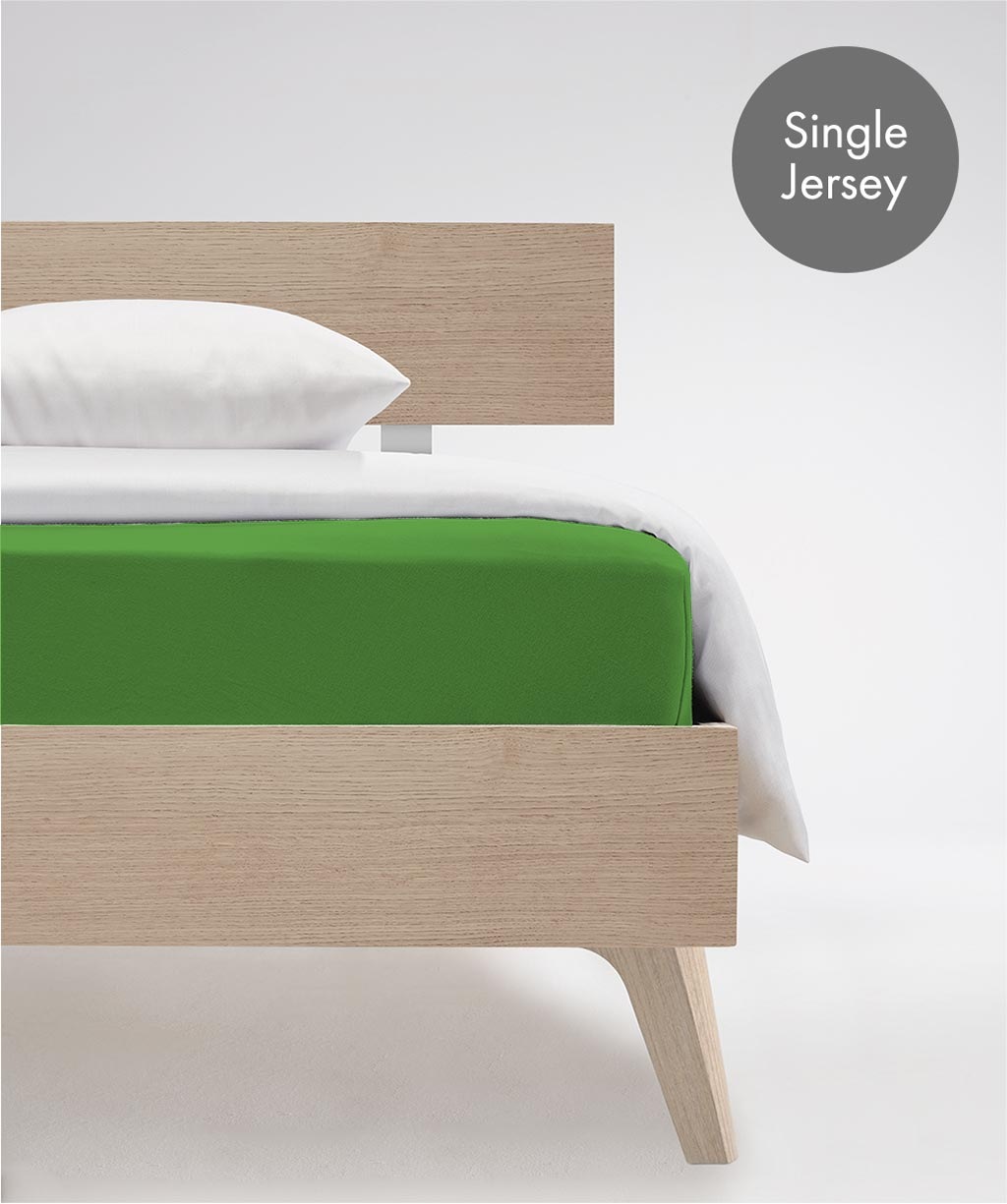 Fleuresse Spannbettlaken »Jenny C aus feinfädigem Mako-Jersey« für Matratzen bis 23 cm Höhe in grün, Größe 140-160x200 150x200 23