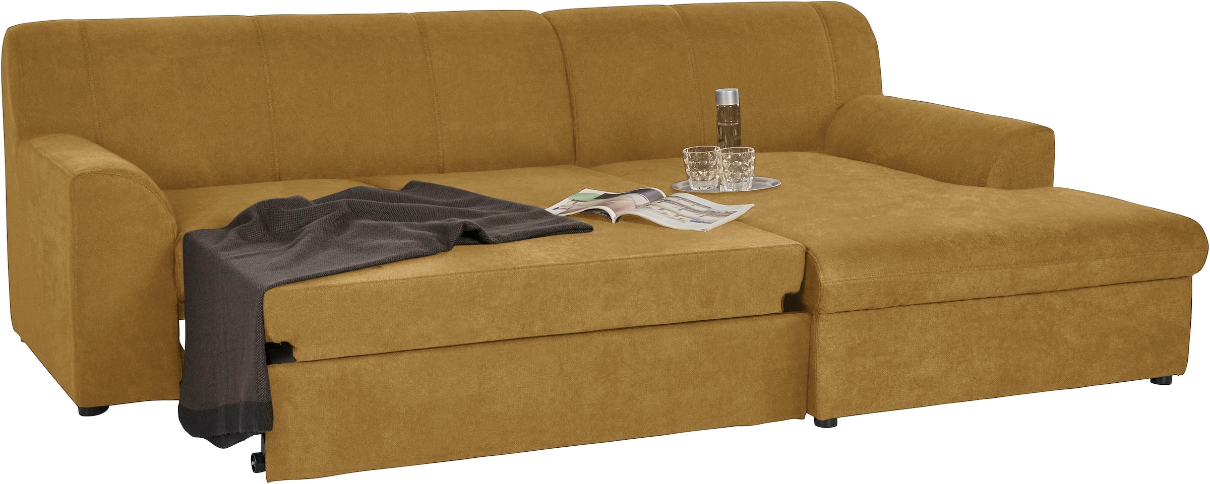 DOMO collection Ecksofa »Topper L-Form«, mit Recamiere, wahlweise mit Schlaffunktion