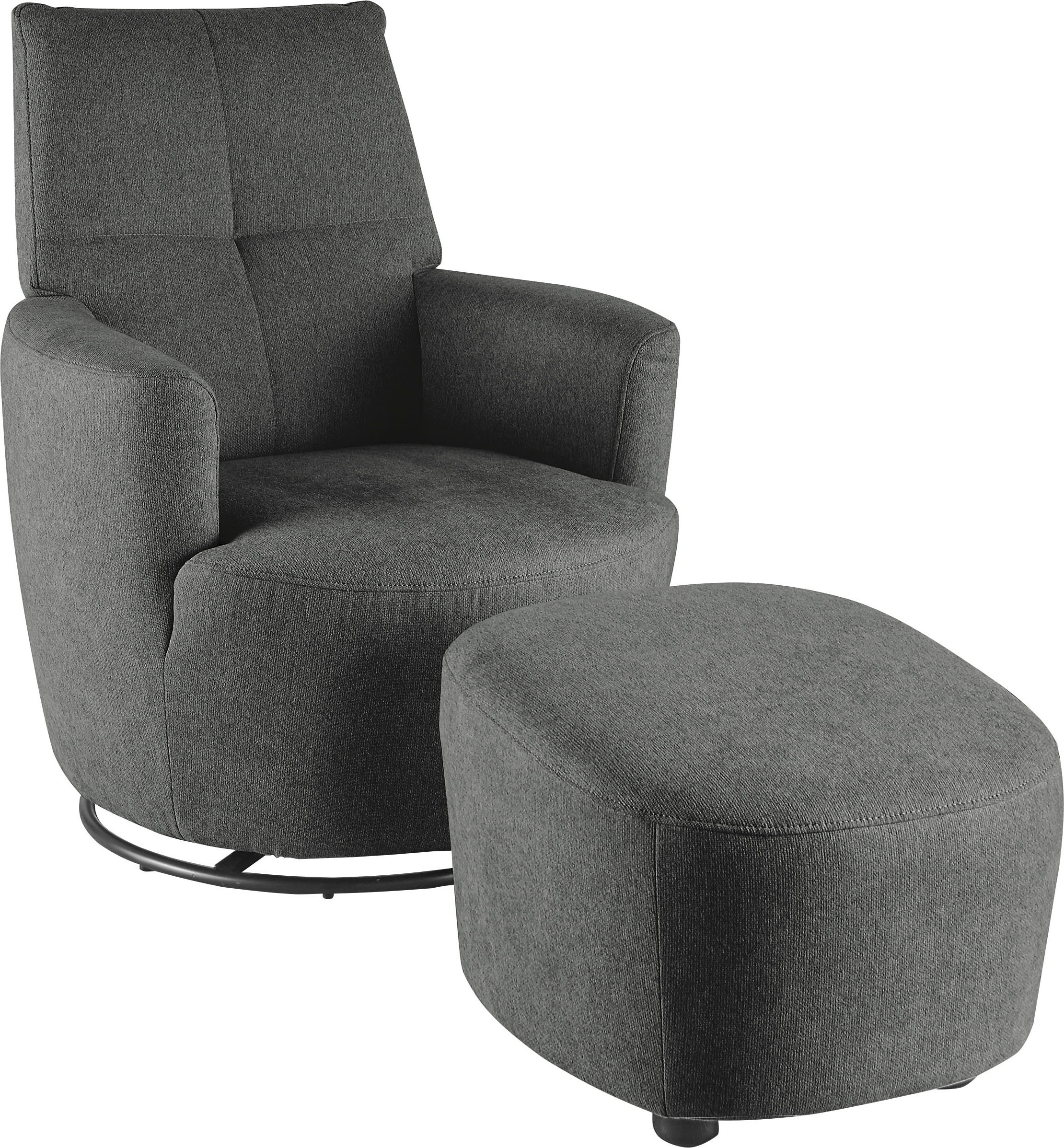 set one by Musterring Relaxsessel »SO 1450« Set,  mit Dreh- und Wippfunktion, inklusive Hocker