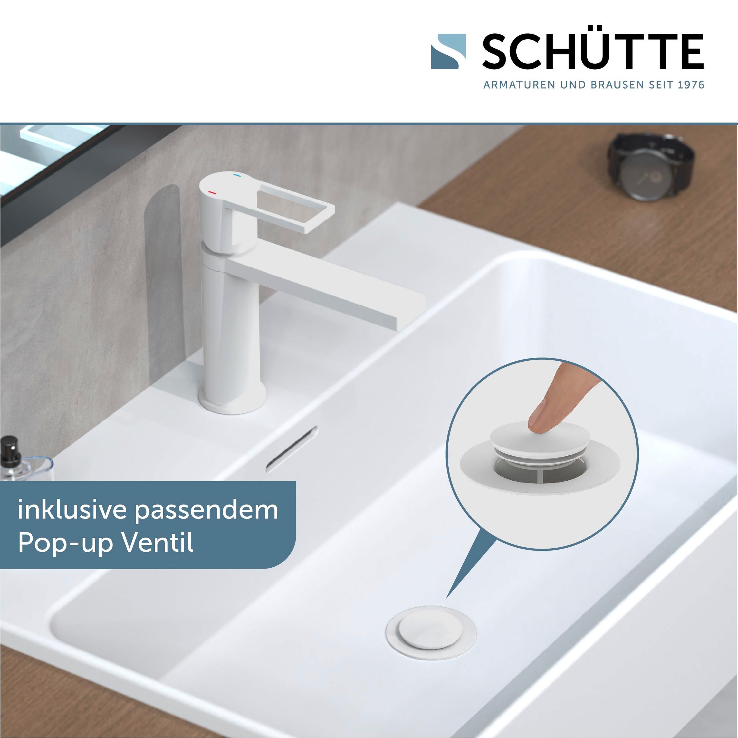 Schütte Waschtischarmatur »MANHATTAN« Verbrühschutz, wassersparend, Marken-Mischüse