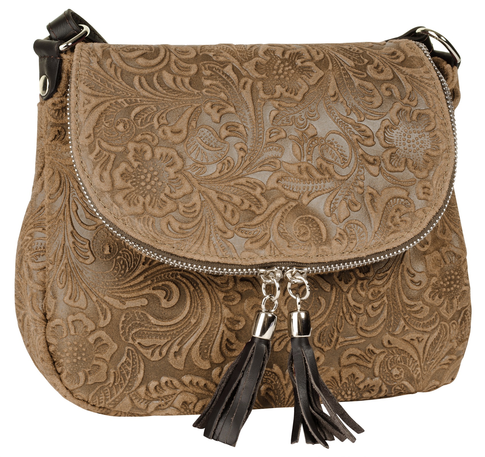 Samantha Look Umhängetasche echt Leder, Made in Italy