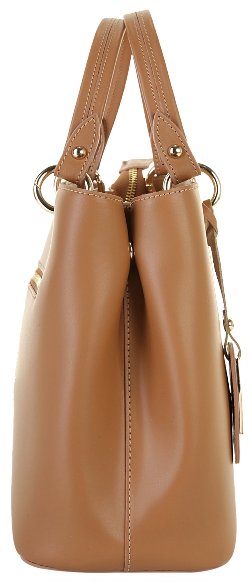 Cluty Henkeltasche, echt Leder, Made in Italy