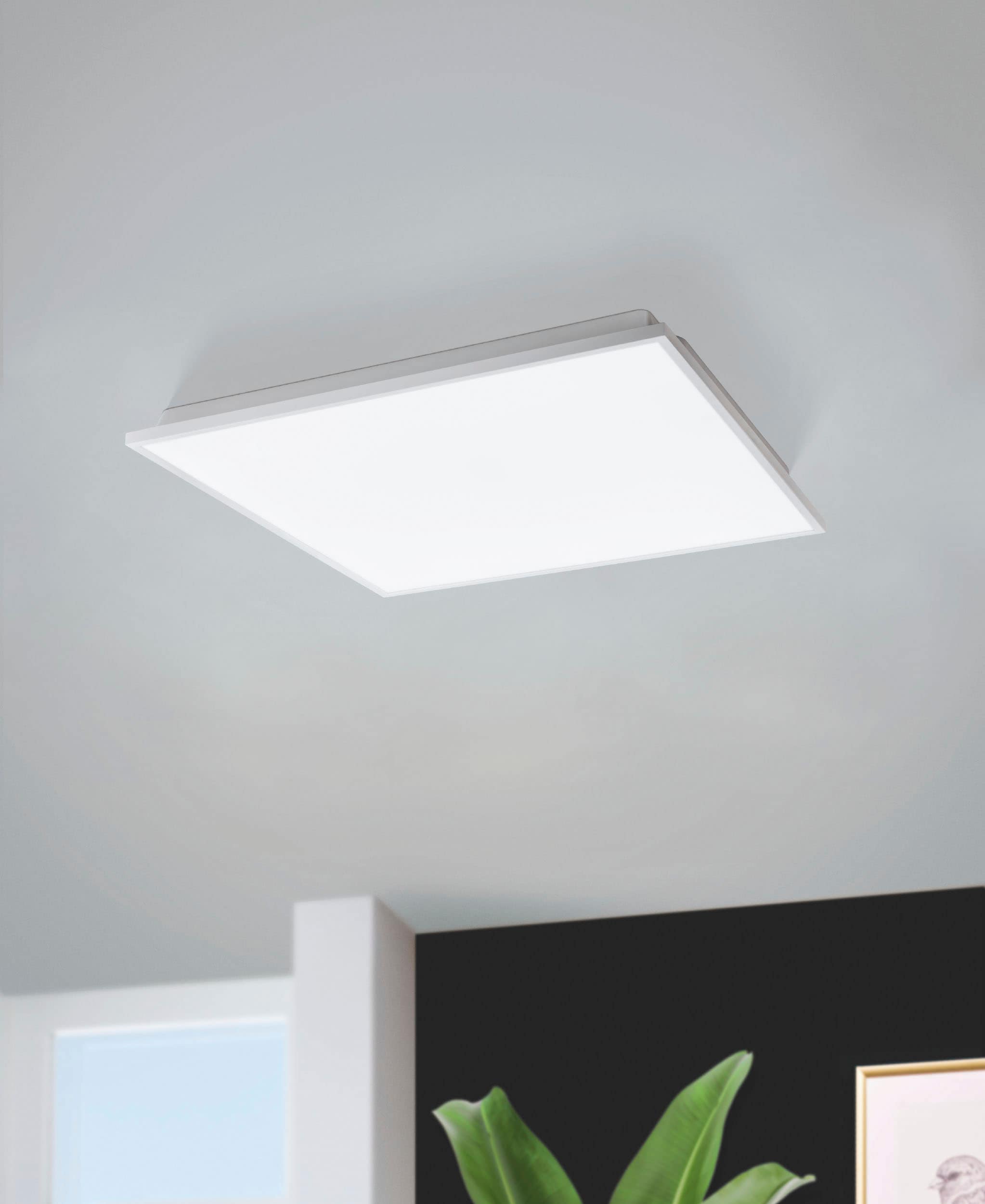 EGLO Deckenleuchte »HERRORA-Z Deckenlampe weiß, Tuneable White, ZigBee 3.0, Panel, Timer«, Leuchtmittel LED-Modul | LED fest integriert, App / Sprachsteuerung Alexa, ‎‎‎30 x 6 x 6 cm, exkl. Fernbedienung