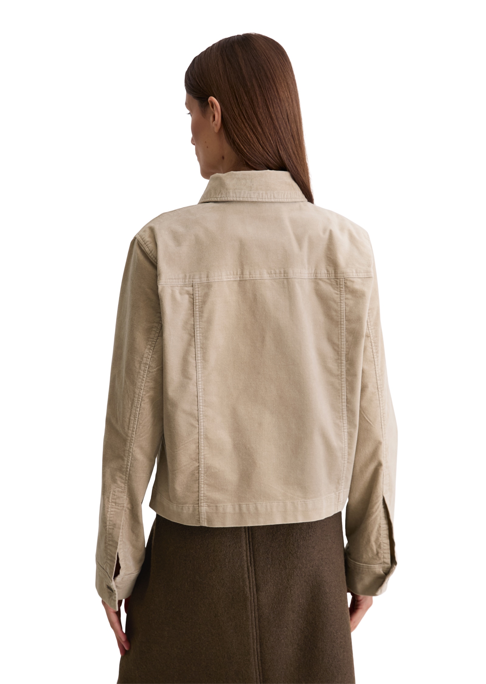 Marc O'Polo Kurzjacke aus Samt, , regular fit, aus Organic-Cotton-Viskose-Stretch