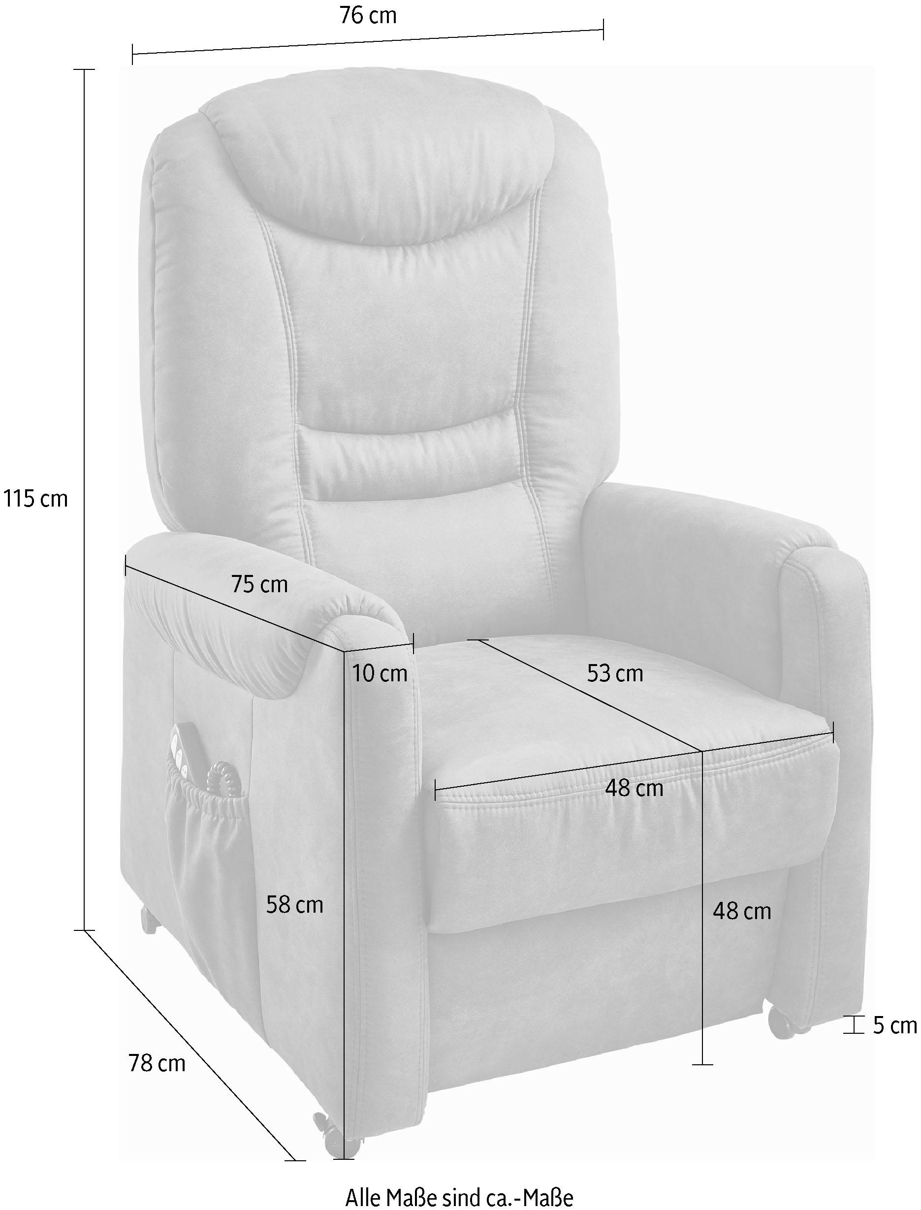 sit&more TV-Sessel »Morten« in Größe L, wahlweise mit Motor und Aufstehhilfe