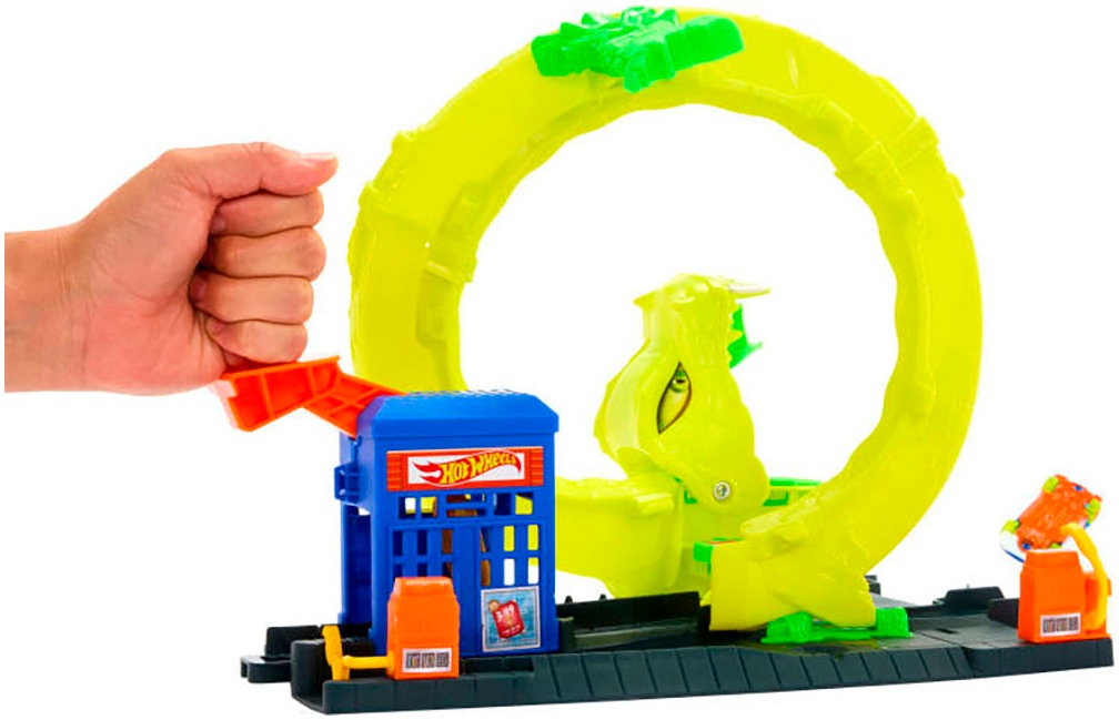 Hot Wheels Spiel-Gebäude »Schlangen-Spiralattacke«, inklusive Fahrzeug im Maßstab 1:64