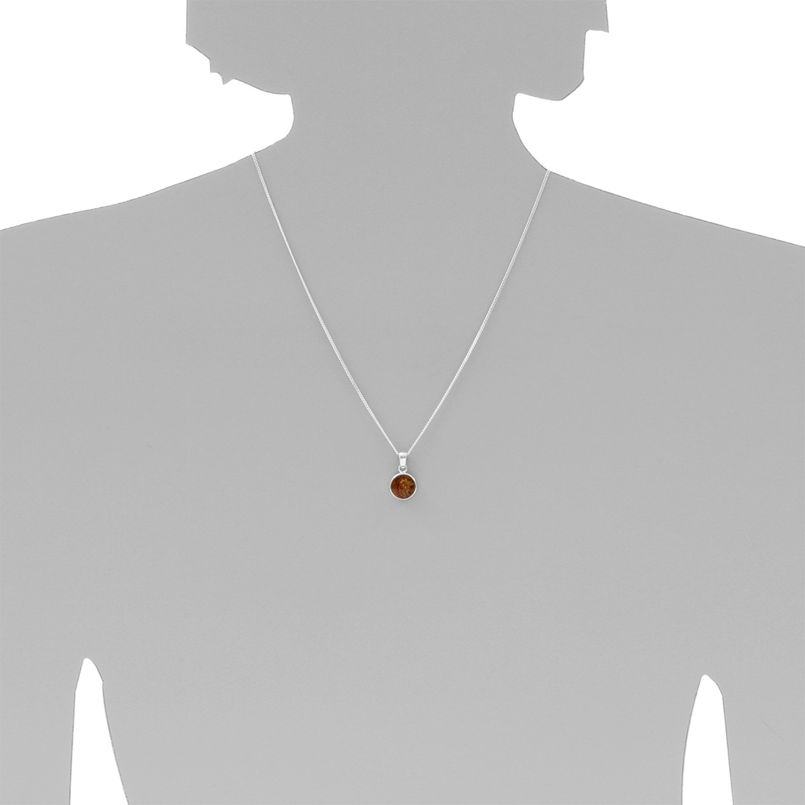 OSTSEE-SCHMUCK Kettenanhänger »- Frouke 10 mm - Silber 925/000 - Bernstein«