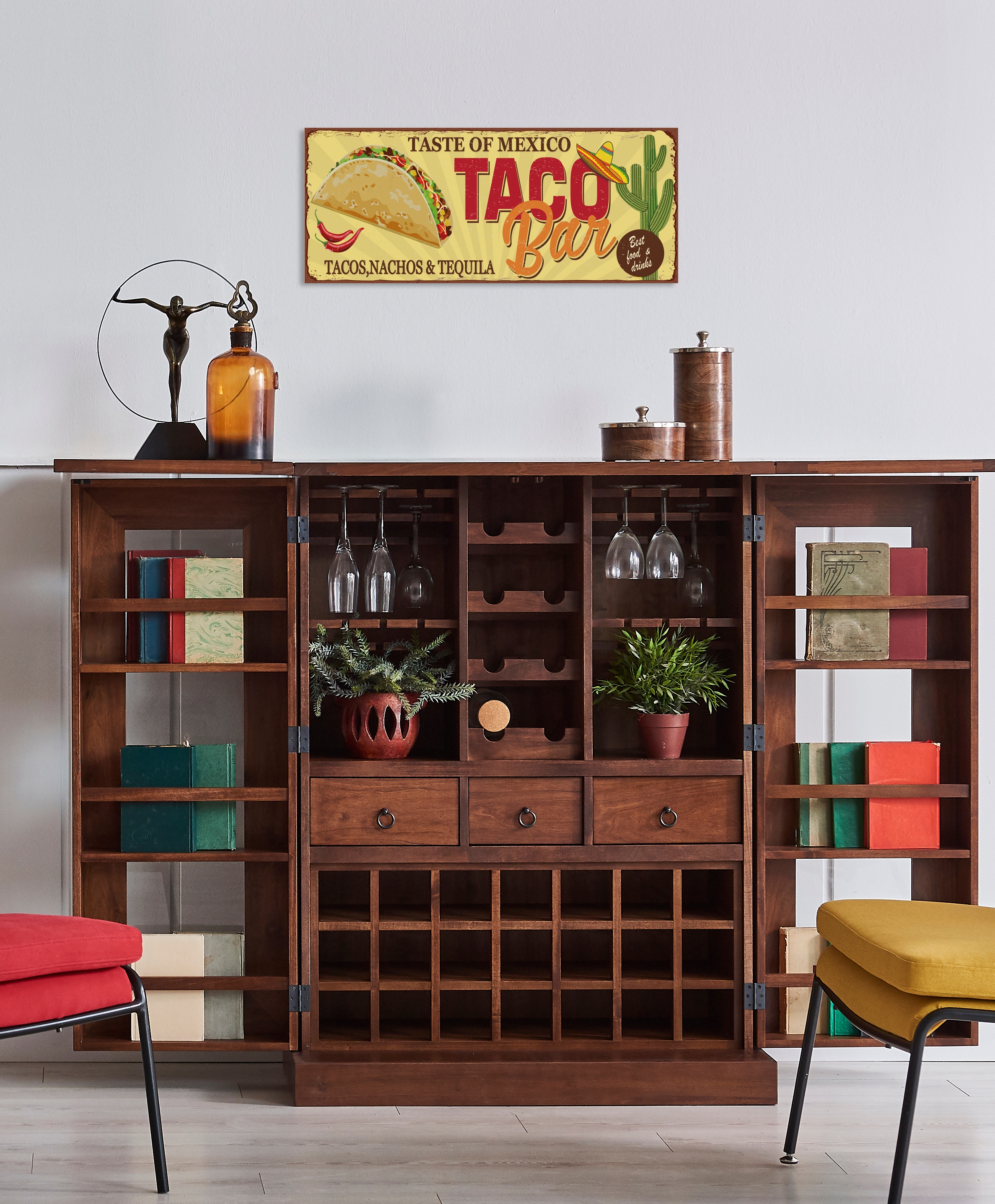queence Metallbild »TACO BAR«, Sprüche & Texte, Stahlschilder, Schriftzug