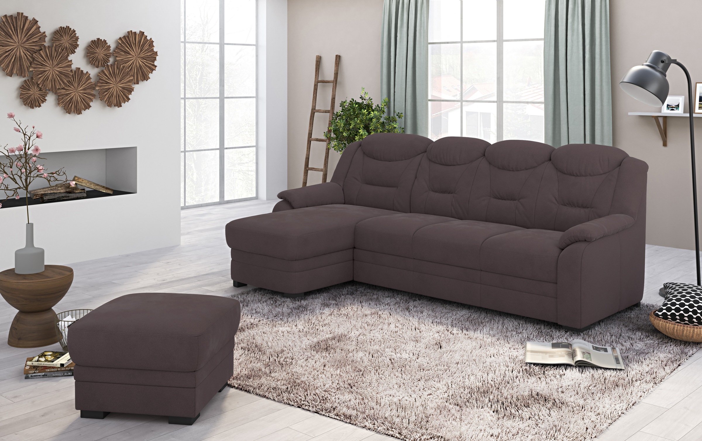COTTA Ecksofa »Marcus L-Form«, wahlweise mit Bettfunktion