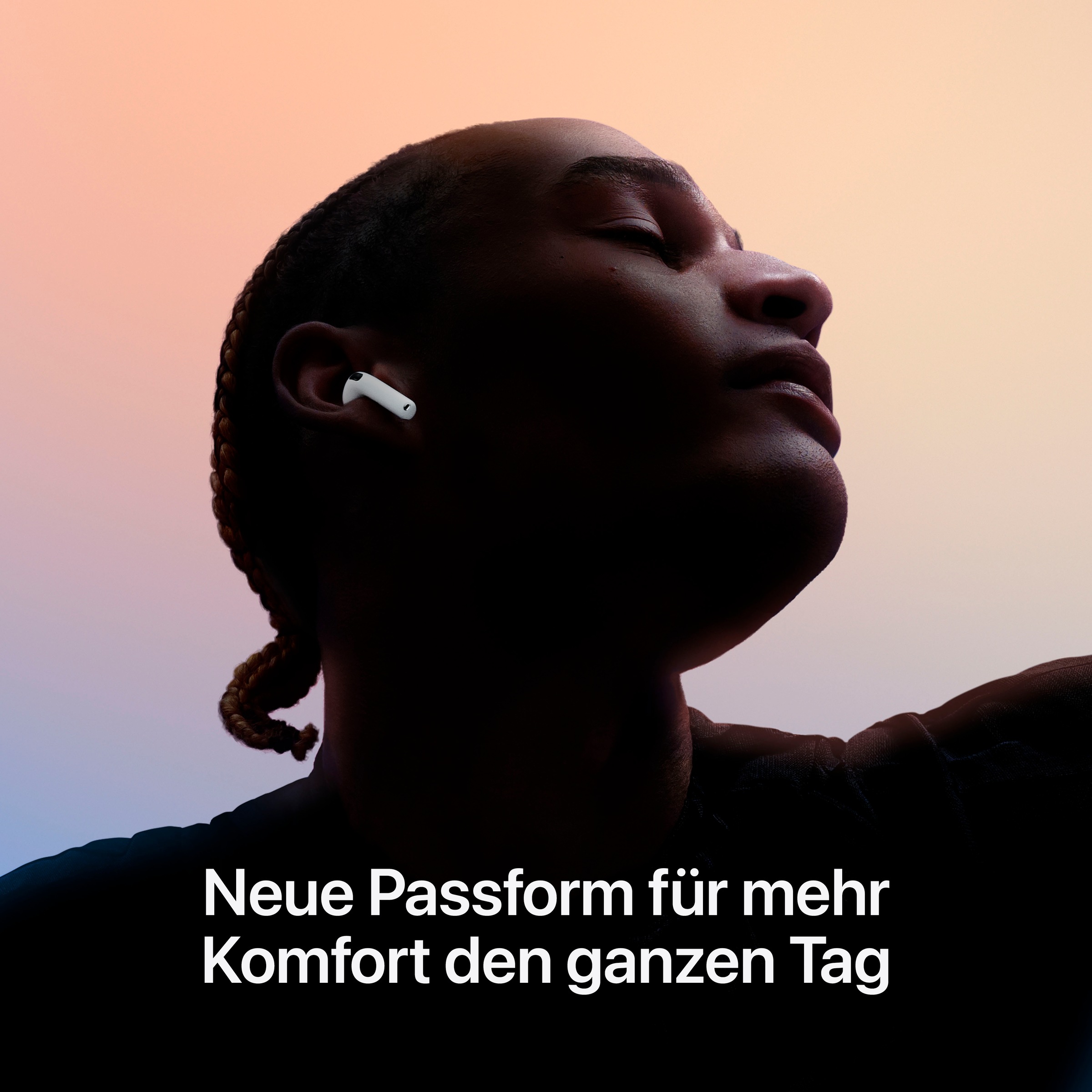 Apple wireless In-Ear-Kopfhörer »AirPods 4«, Bluetooth, kompatibel mit Siri-integrierte Steuerung für Anrufe und Musik