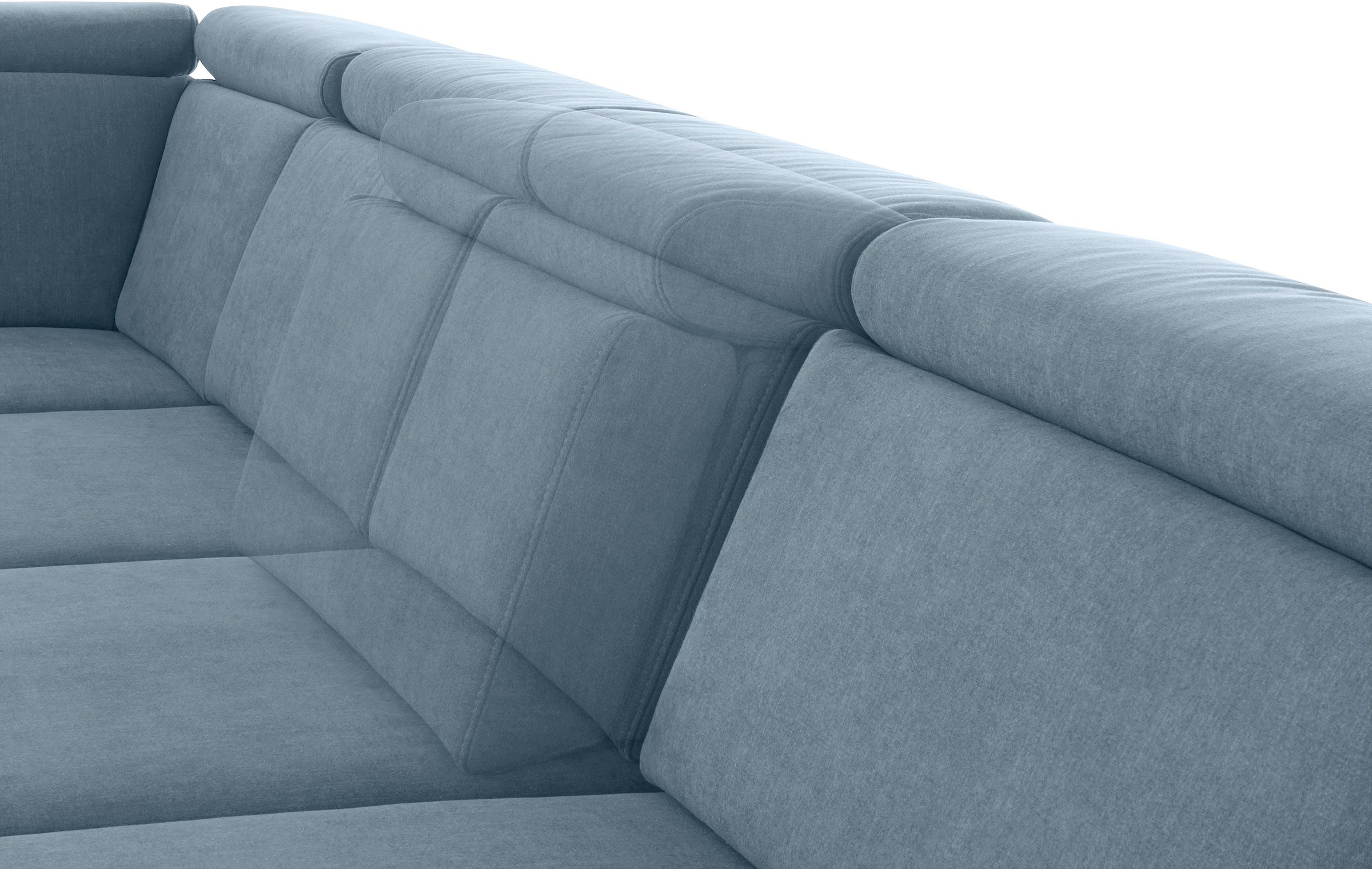 sit&more Wohnlandschaft »Brisbane U-Form«, Fußhöhe 12 cm, inklusive Sitztiefen-, Armteil- und Kopfteilverstellung