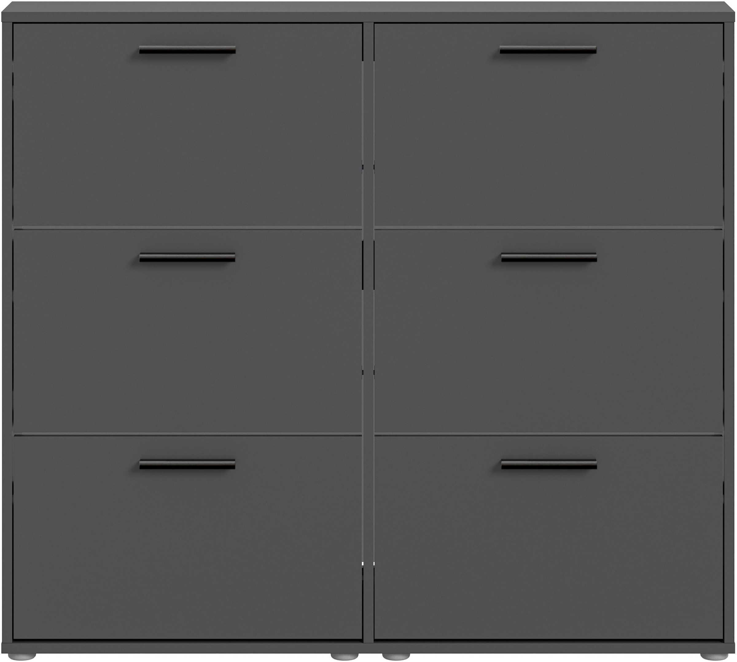HBZ Schuhkommode »Sam Schuhkipper, Schuhschrank BxHxT 116x103x17 cm«, (1 St.), mit 6 Klappen